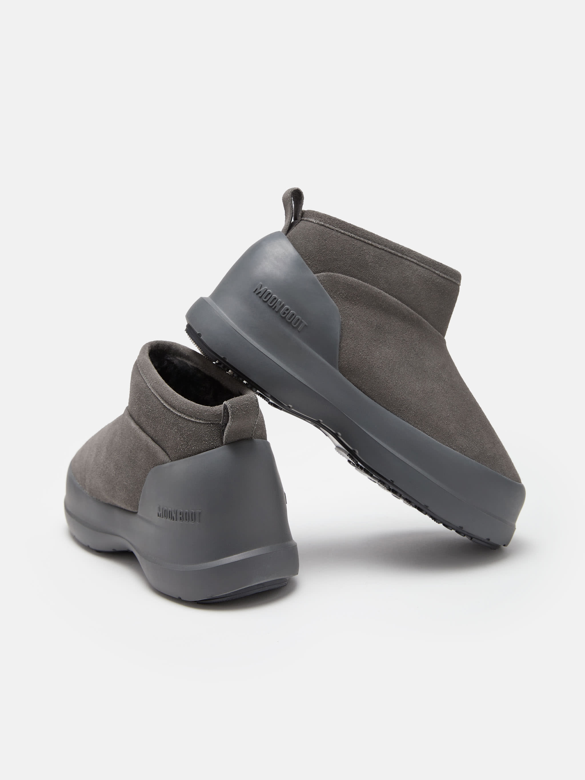 MEZZALUNA ANTHRACITE SUEDE LOW BOOTS image number 2