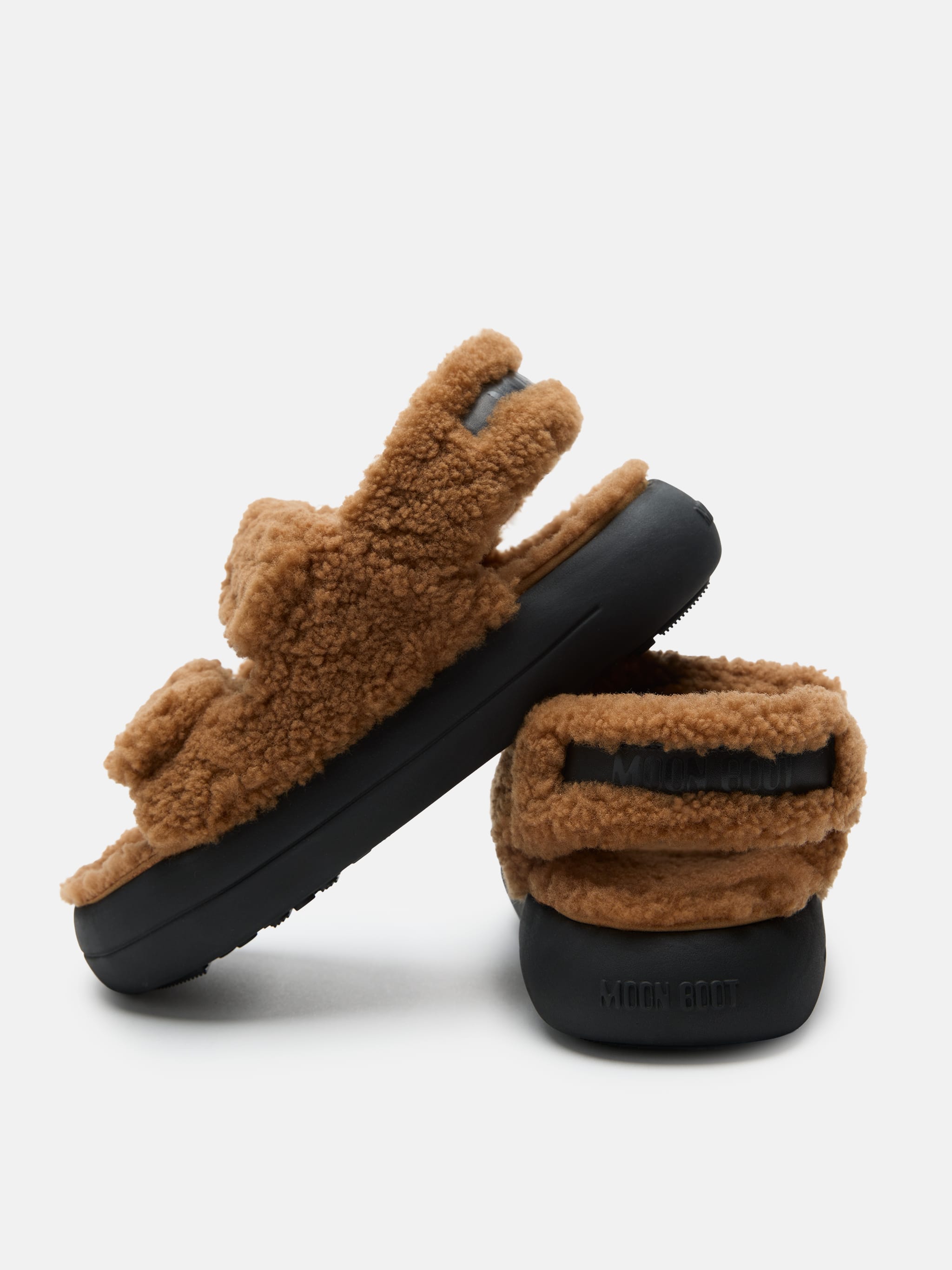SHEARLING BROWN SANDALS image number 3