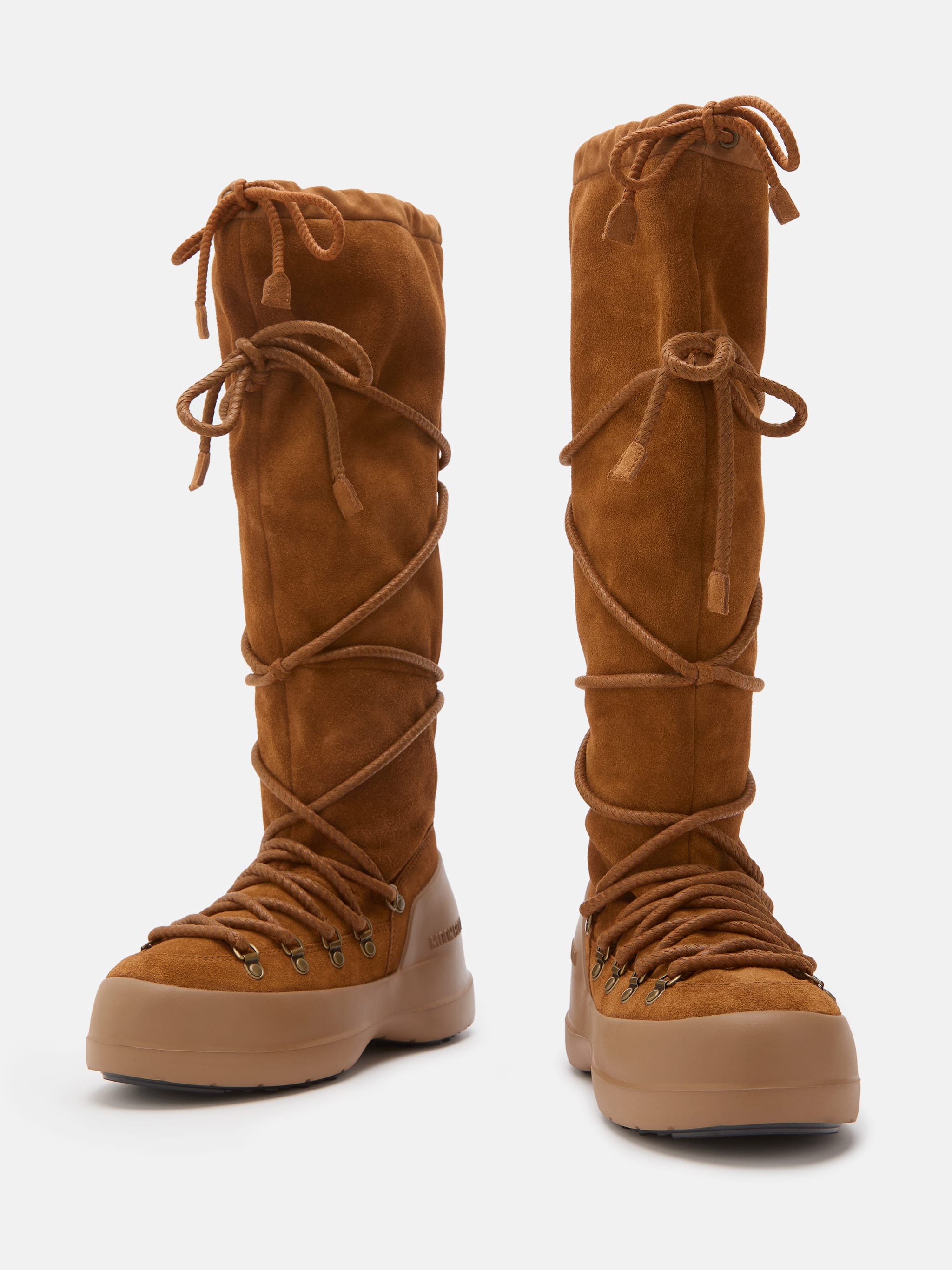 LUNA BROWN SUEDE EXTRA BOOTS image number 3