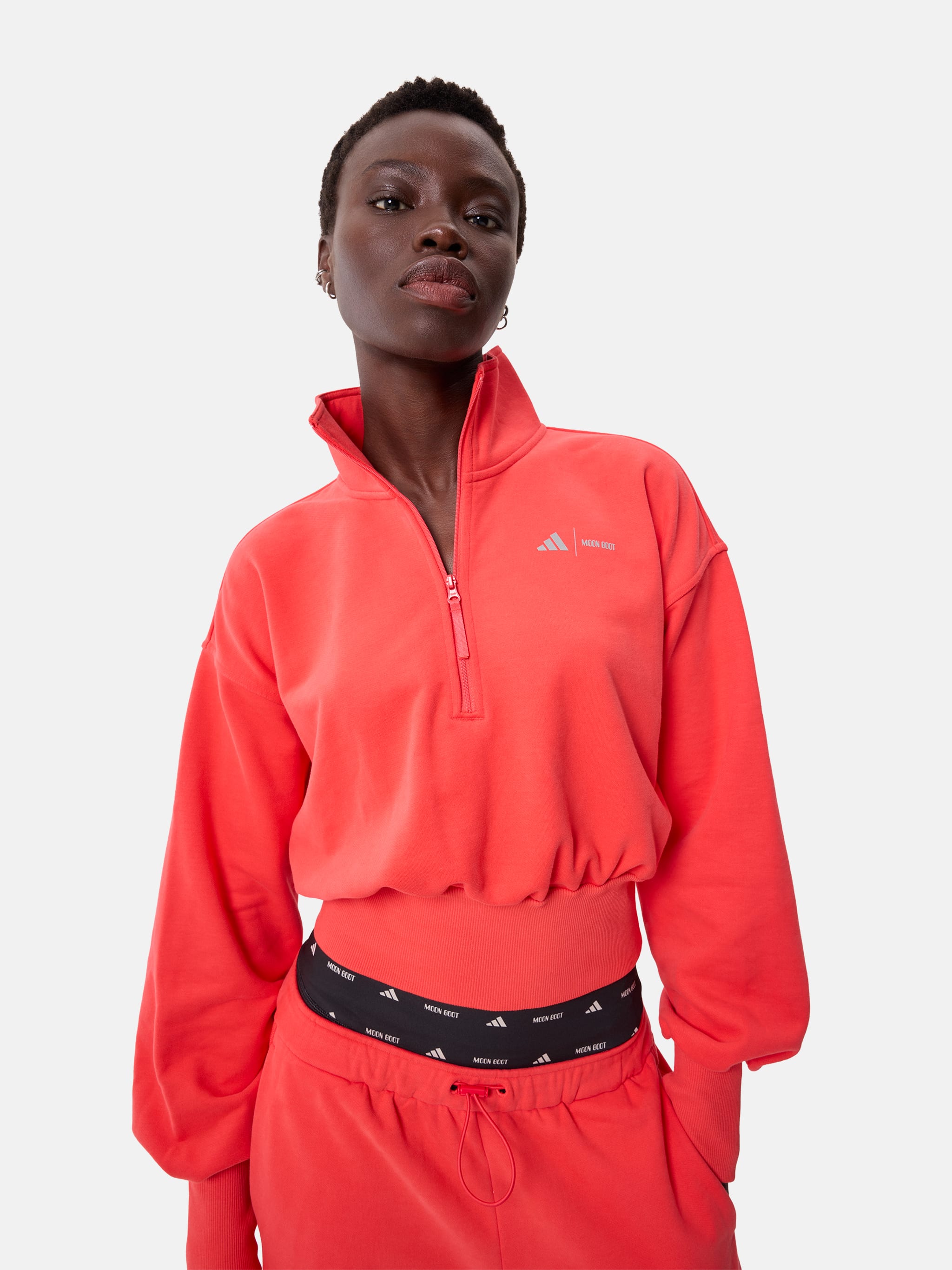 ADIDAS X MOON BOOT RED TRACKSUIT TOP