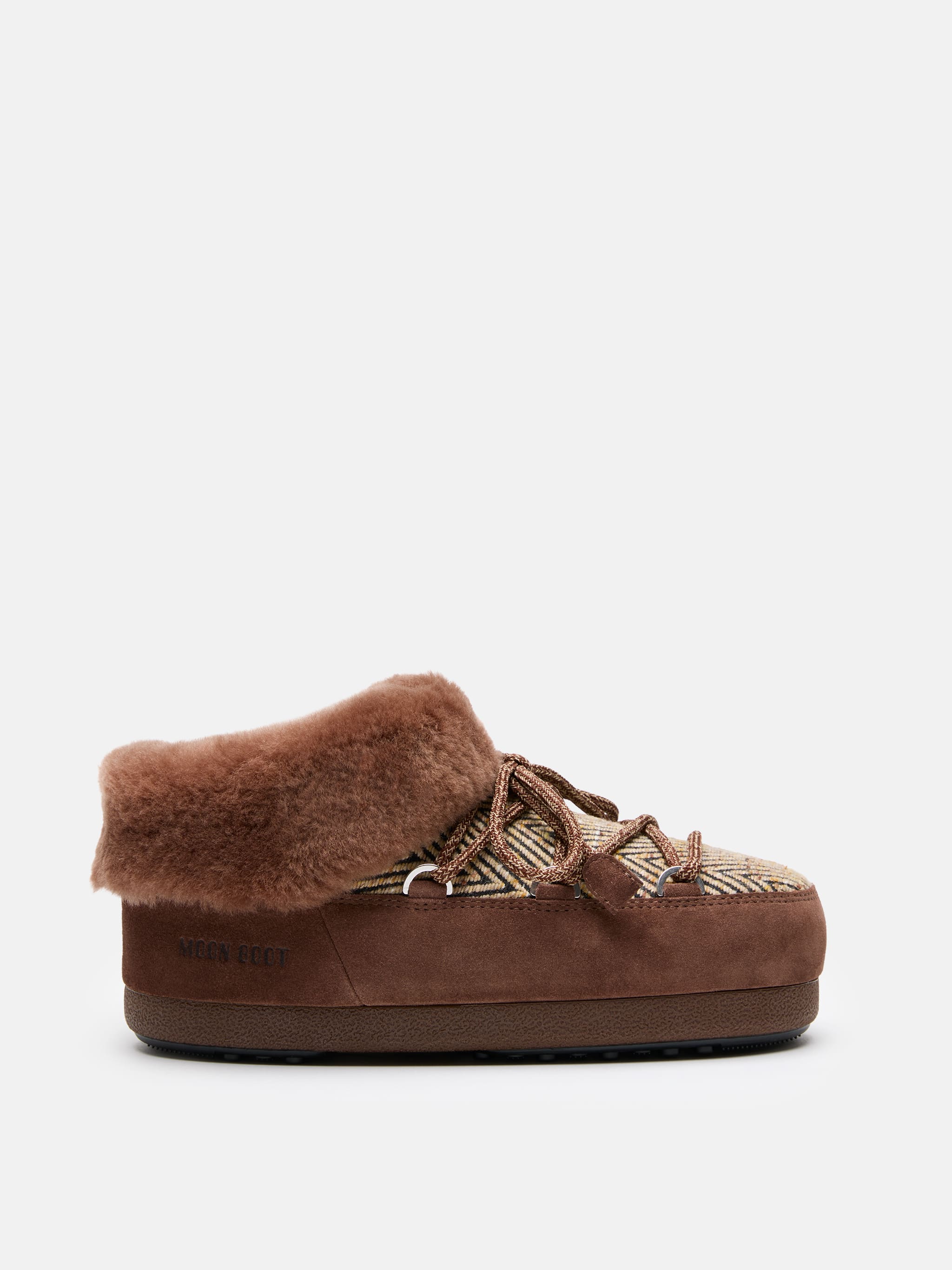 MOON BOOT X GUEST IN RESIDENCE EVX CHALET COCOA FAUX FUR MULES image number 0