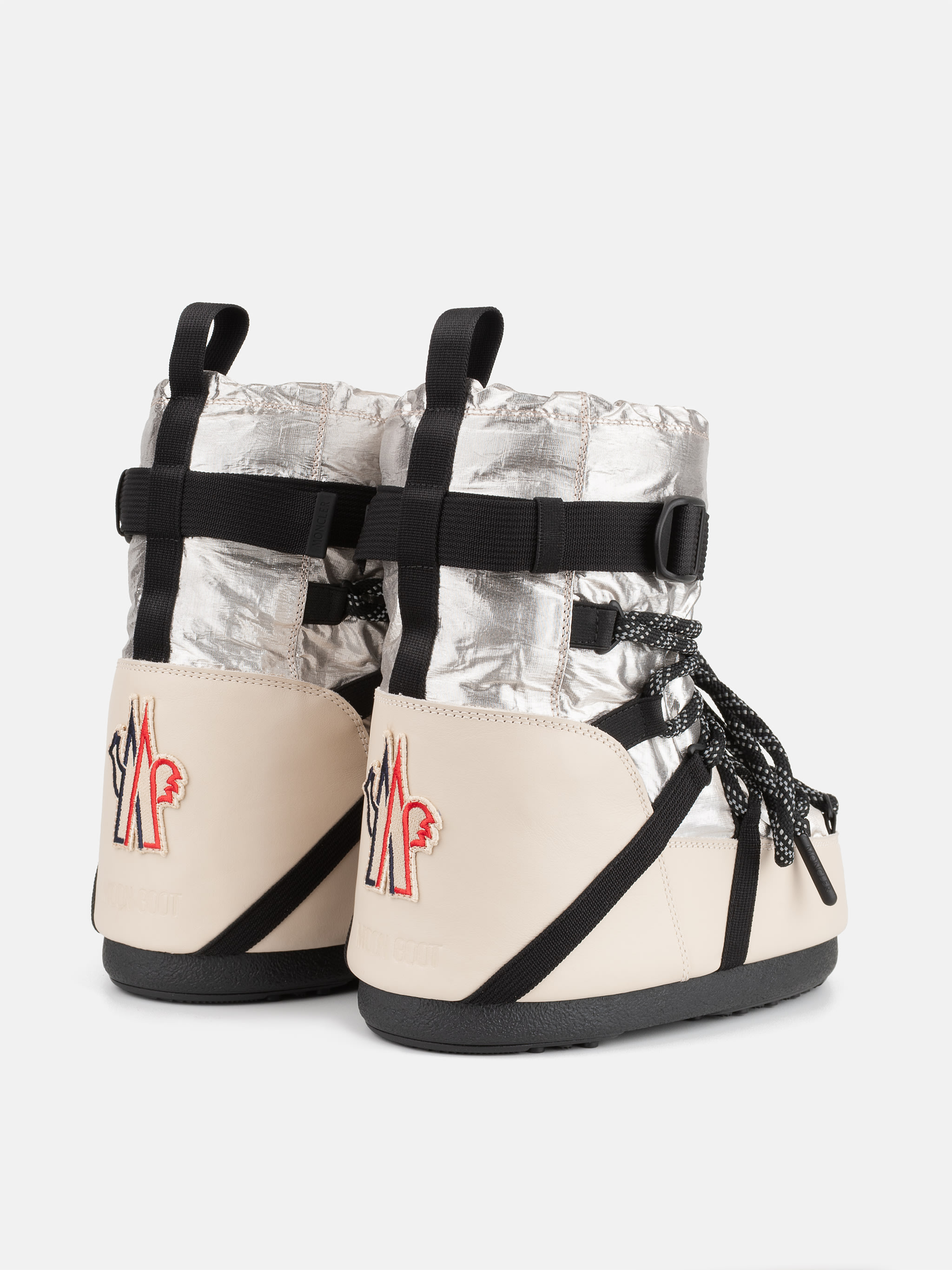 MOON BOOT X MONCLER GRENOBLE ICON LOW PALE GOLD BOOTS image number 1