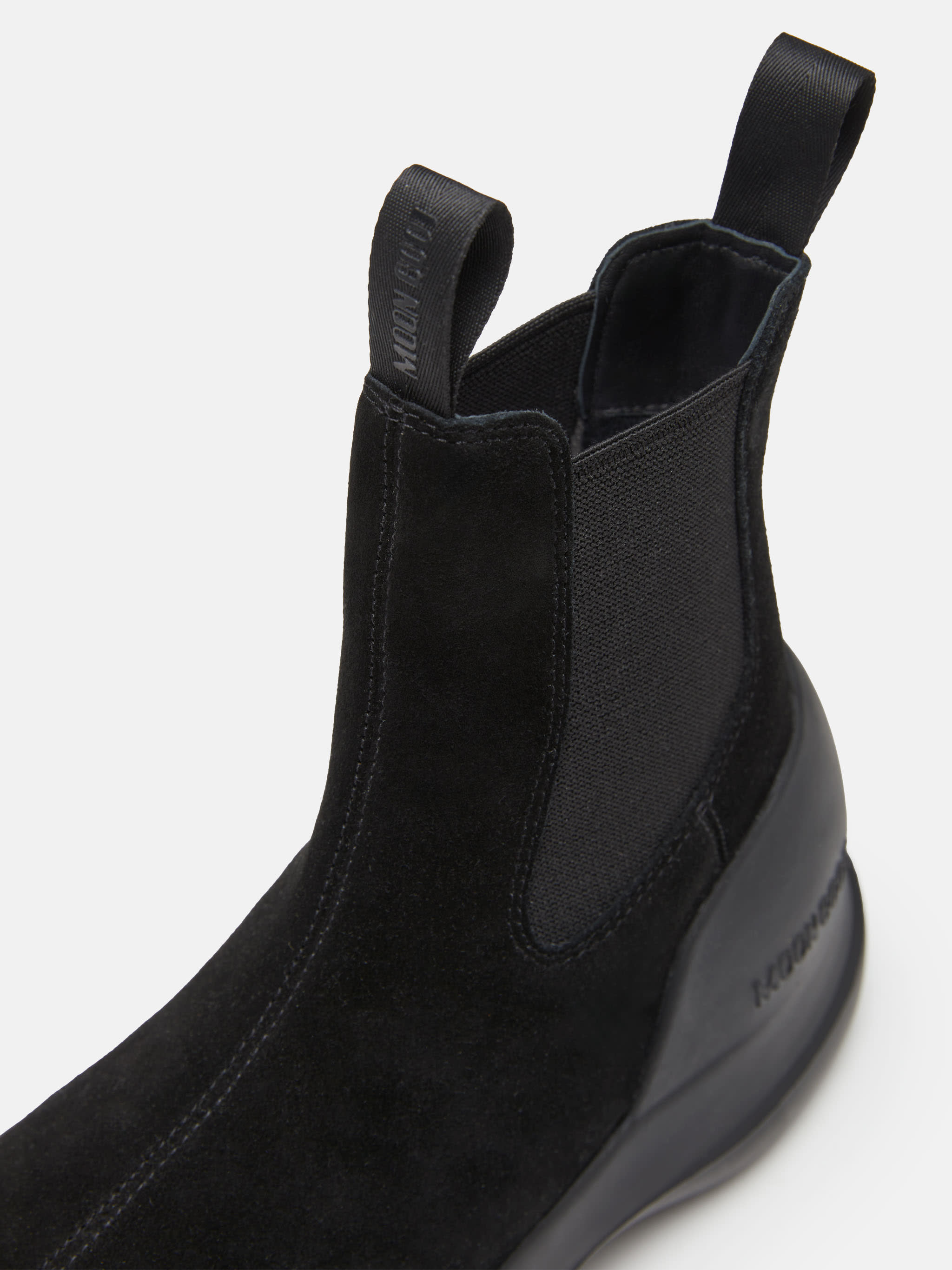 LUNA BLACK SUEDE CHELSEA BOOTS | Moon Boot®