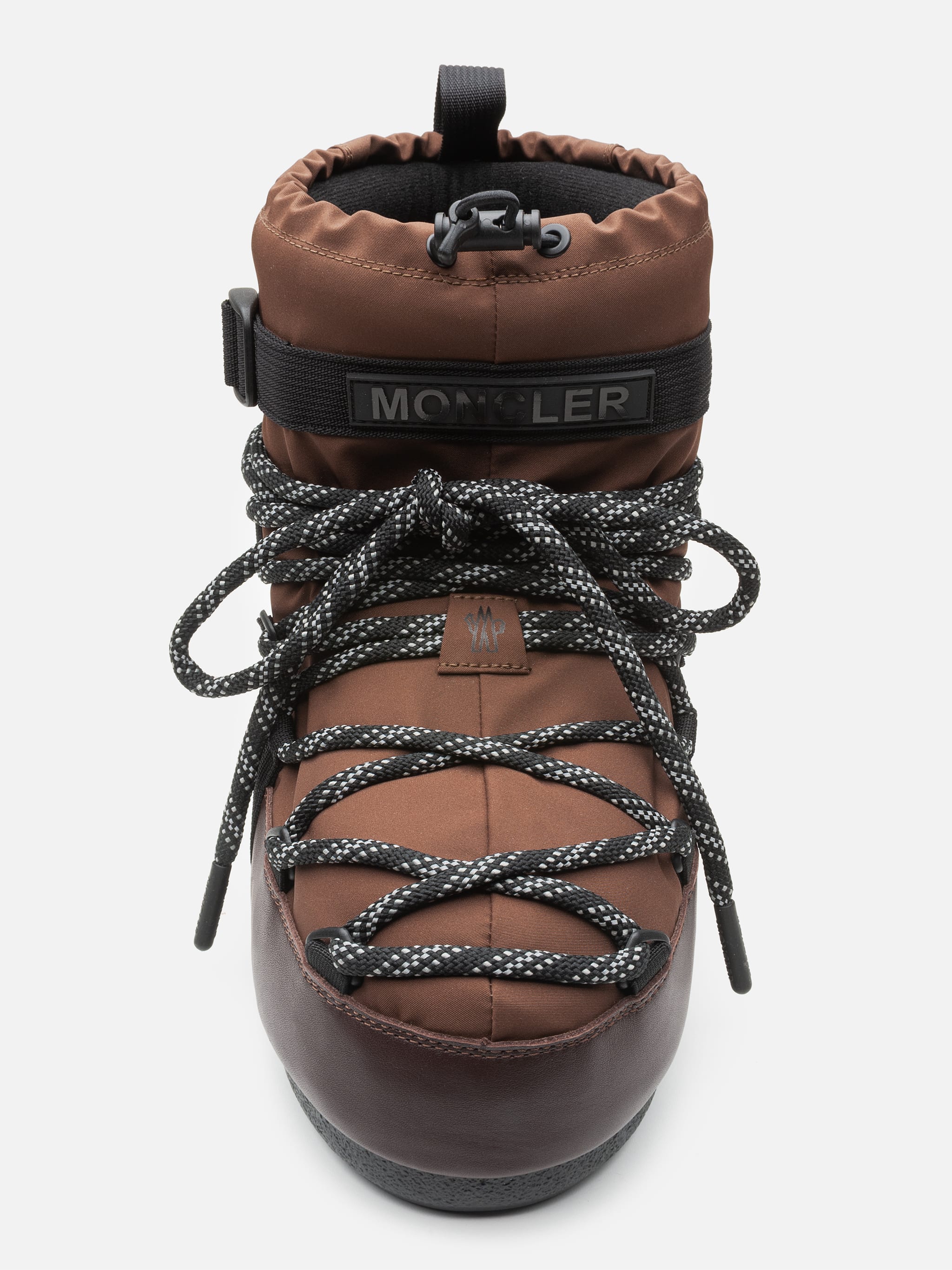 MOON BOOT X MONCLER GRENOBLE ICON LOW MOCHA BROWN BOOTS image number 2