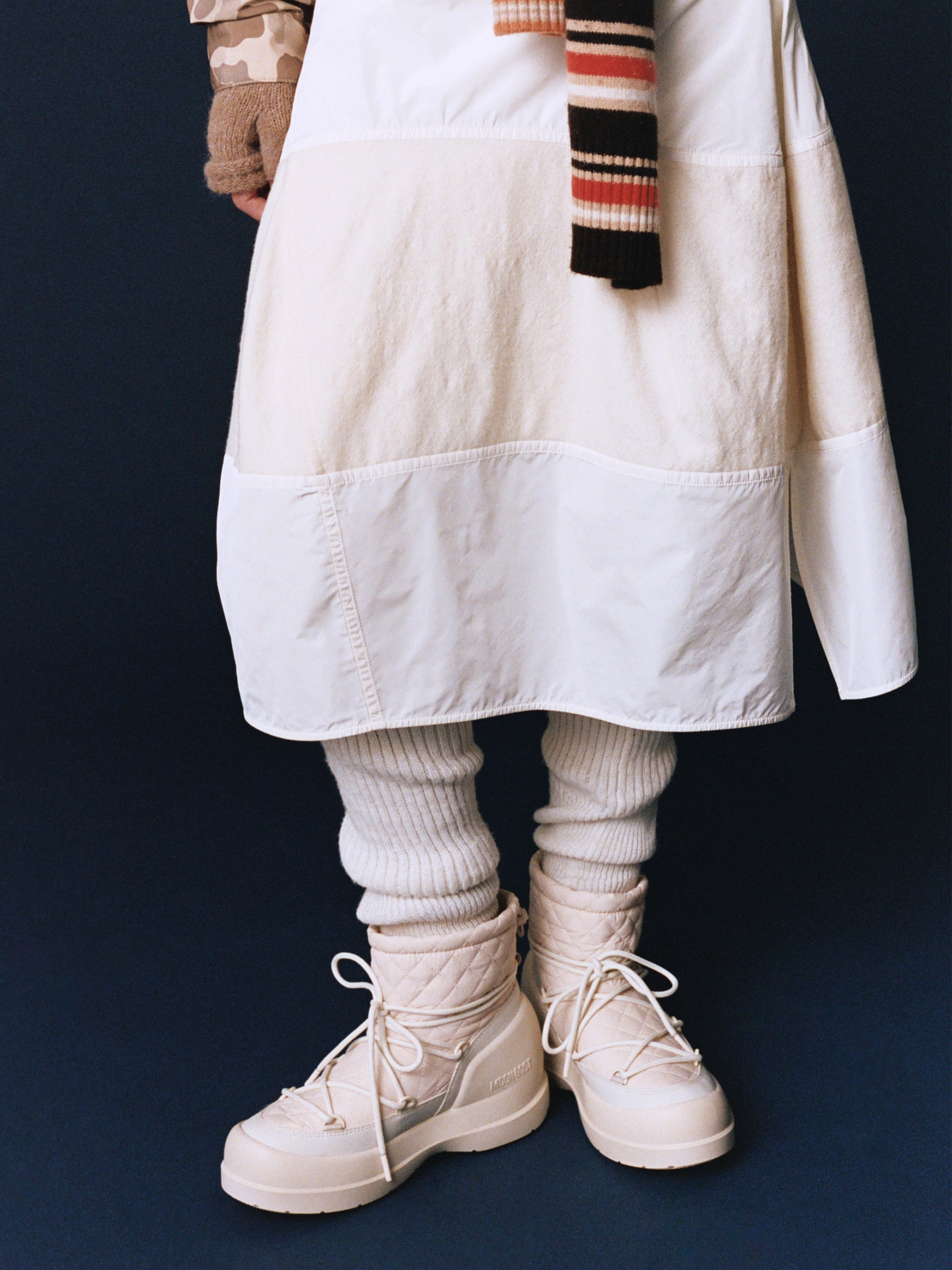 MEZZALUNA MID CREAM QUILTED BOOTS image number 5