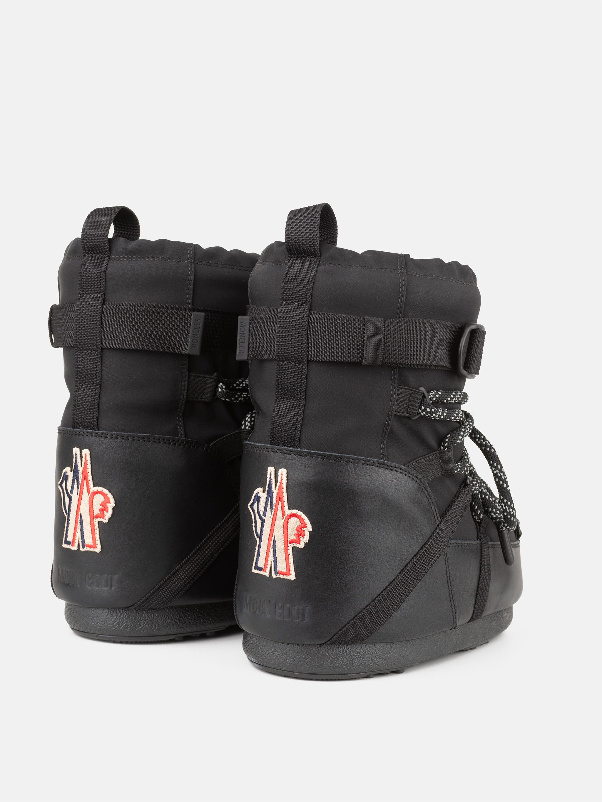 MOON BOOT X MONCLER GRENOBLE ICON LOW BLACK BOOTS image number 1