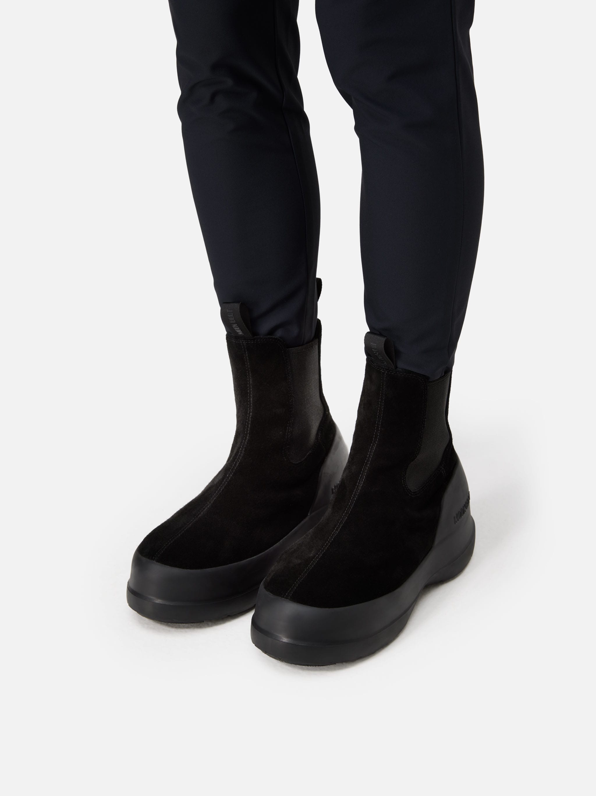 LUNA BLACK SUEDE CHELSEA BOOTS | Moon Boot®