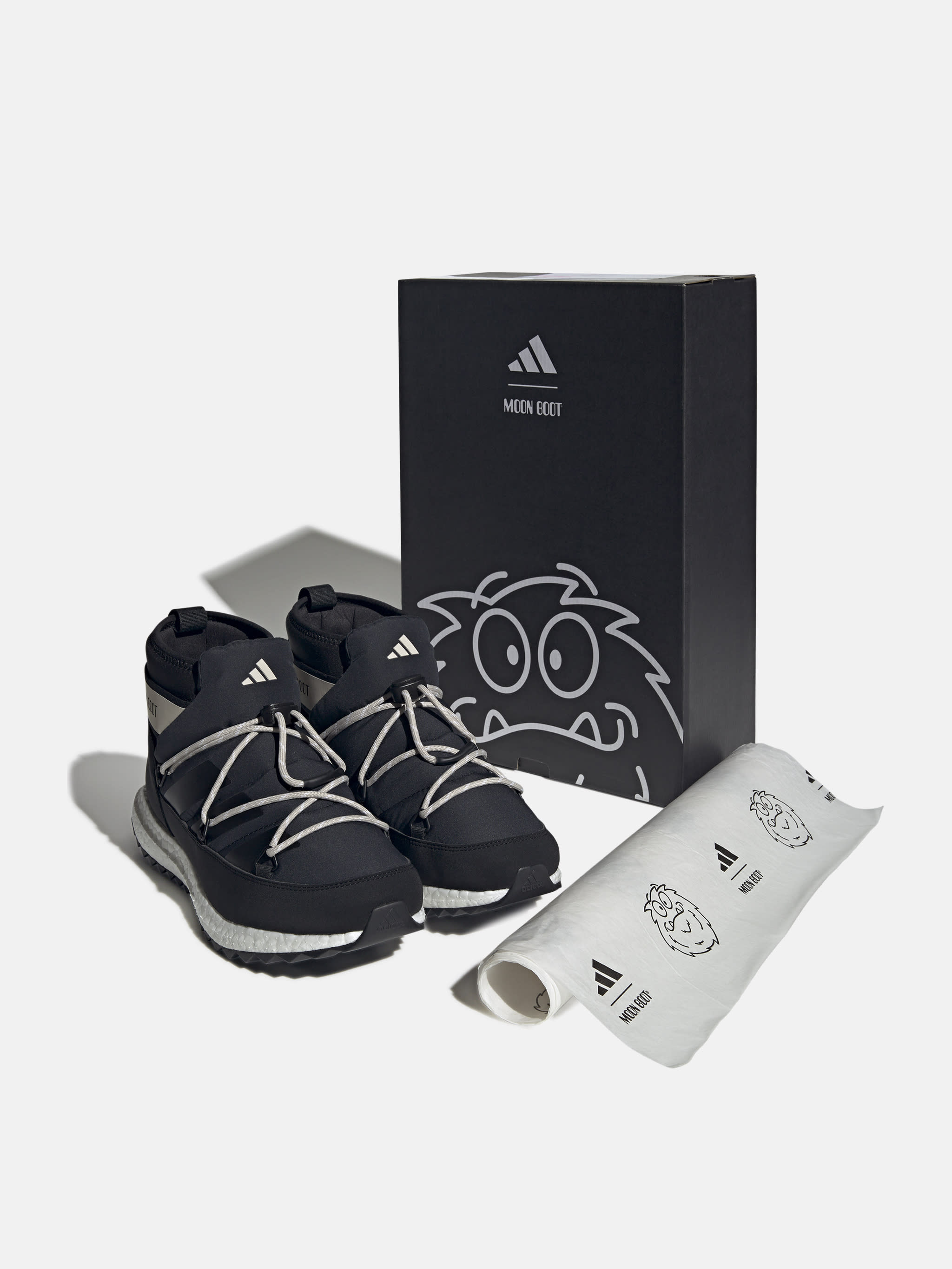adidas x Moon Boot Moonboost Low Black Sneakers | Moon Boot®