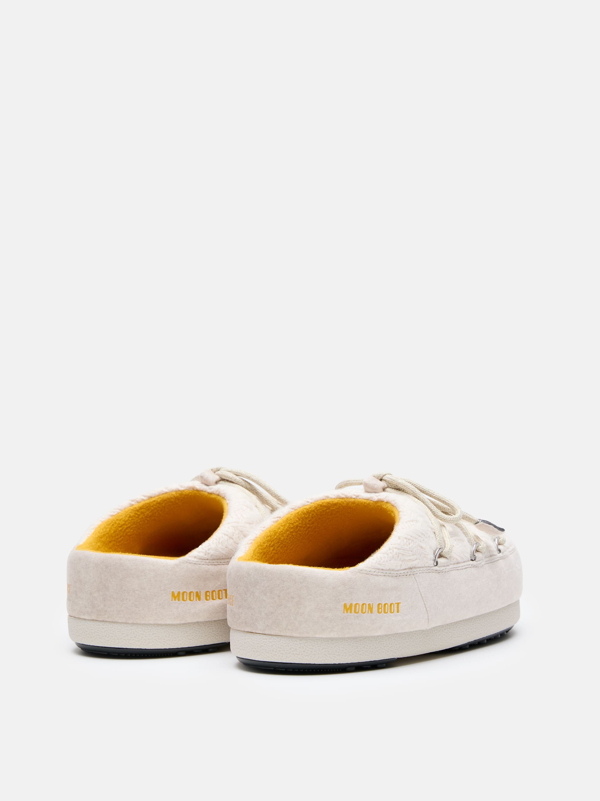 MOON BOOT X GUEST IN RESIDENCE EVX WHITE SAND KNIT MULES