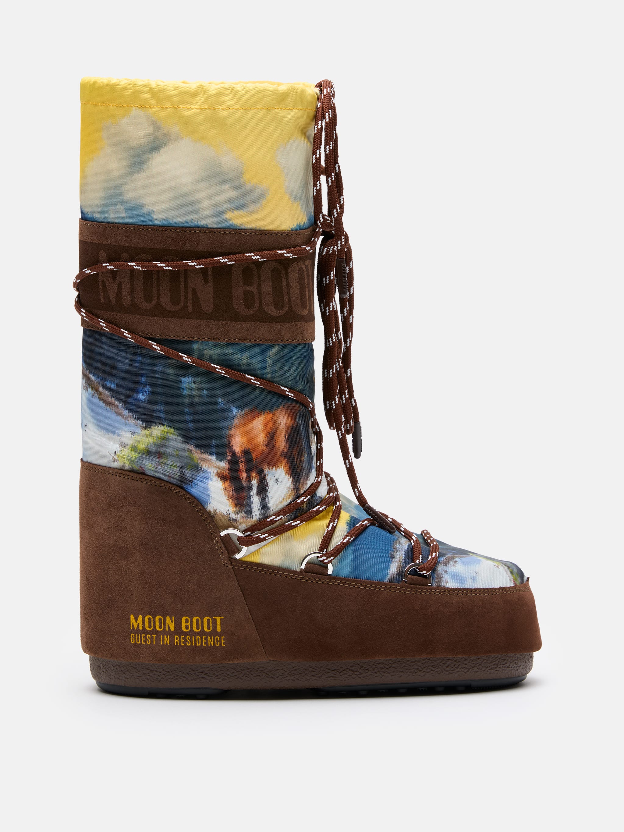 MOON BOOT X GUEST IN RESIDENCE ICON HIGH POSTCARD COCOA BOOTS image number 0