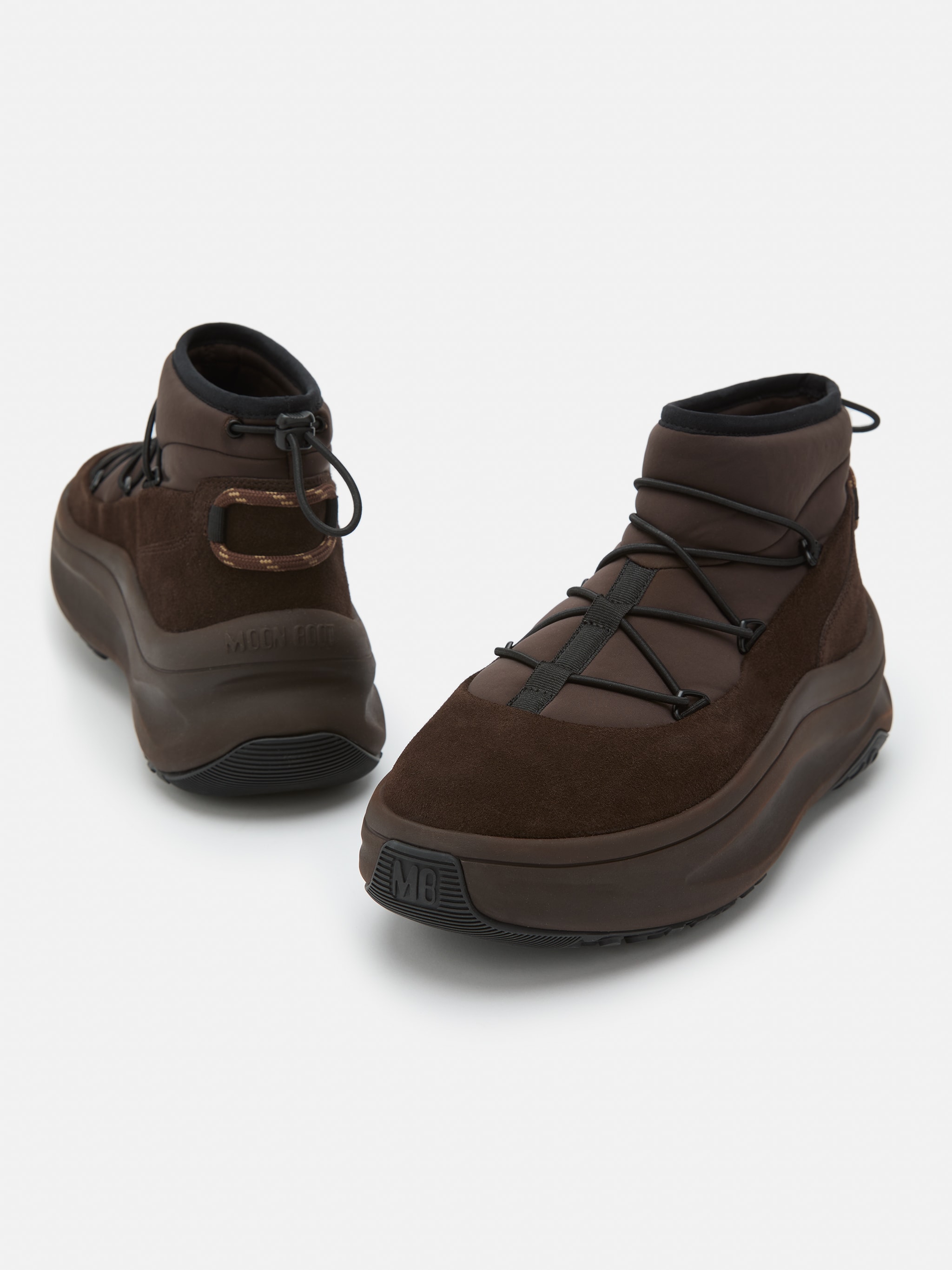 MOON247 DARK BROWN SLIP-ON SNEAKERS image number 3