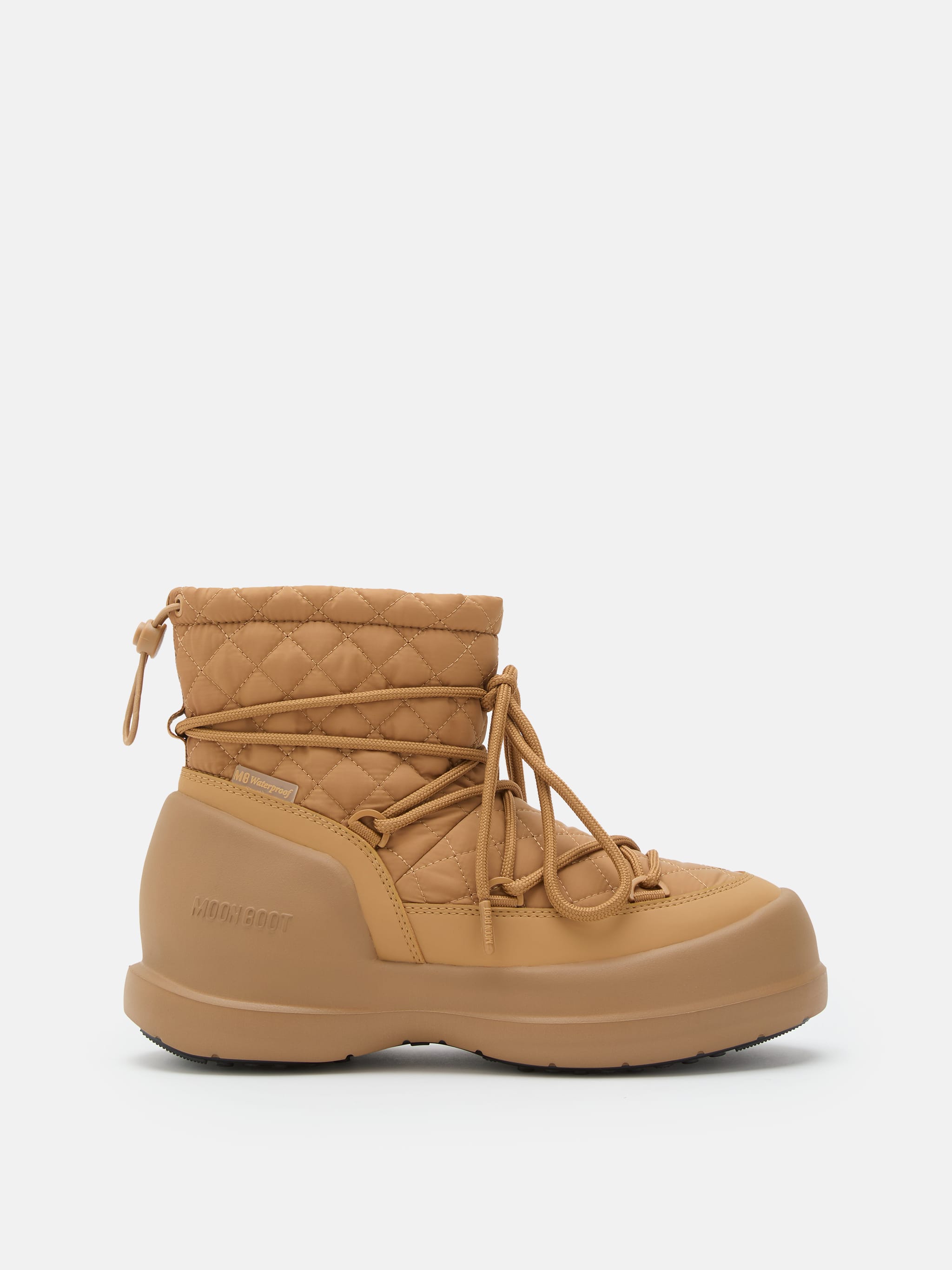 MEZZALUNA MID CAMEL QUILTED BOOTS image number 0