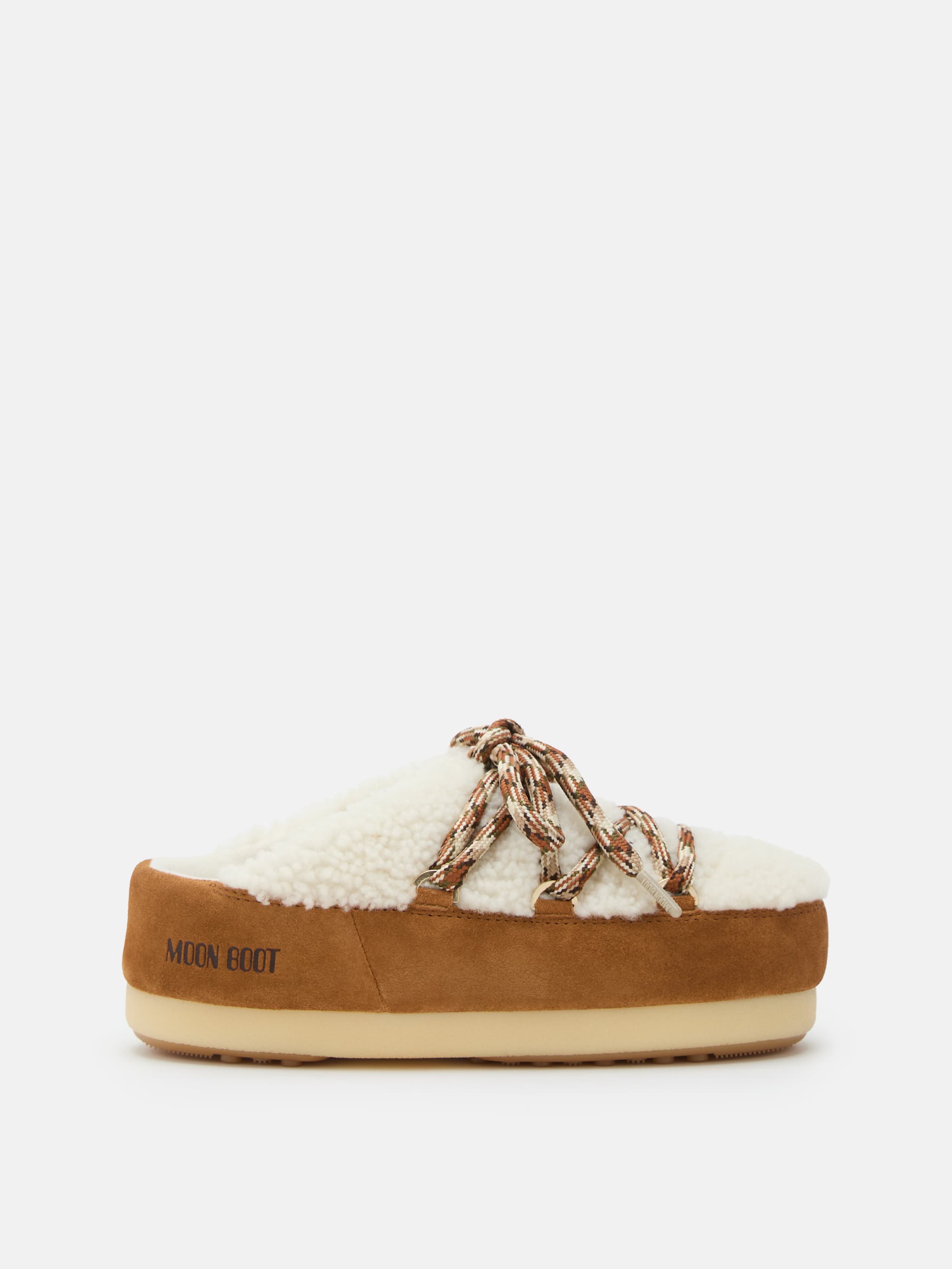 EVX BROWN SHEARLING MULES image number 0