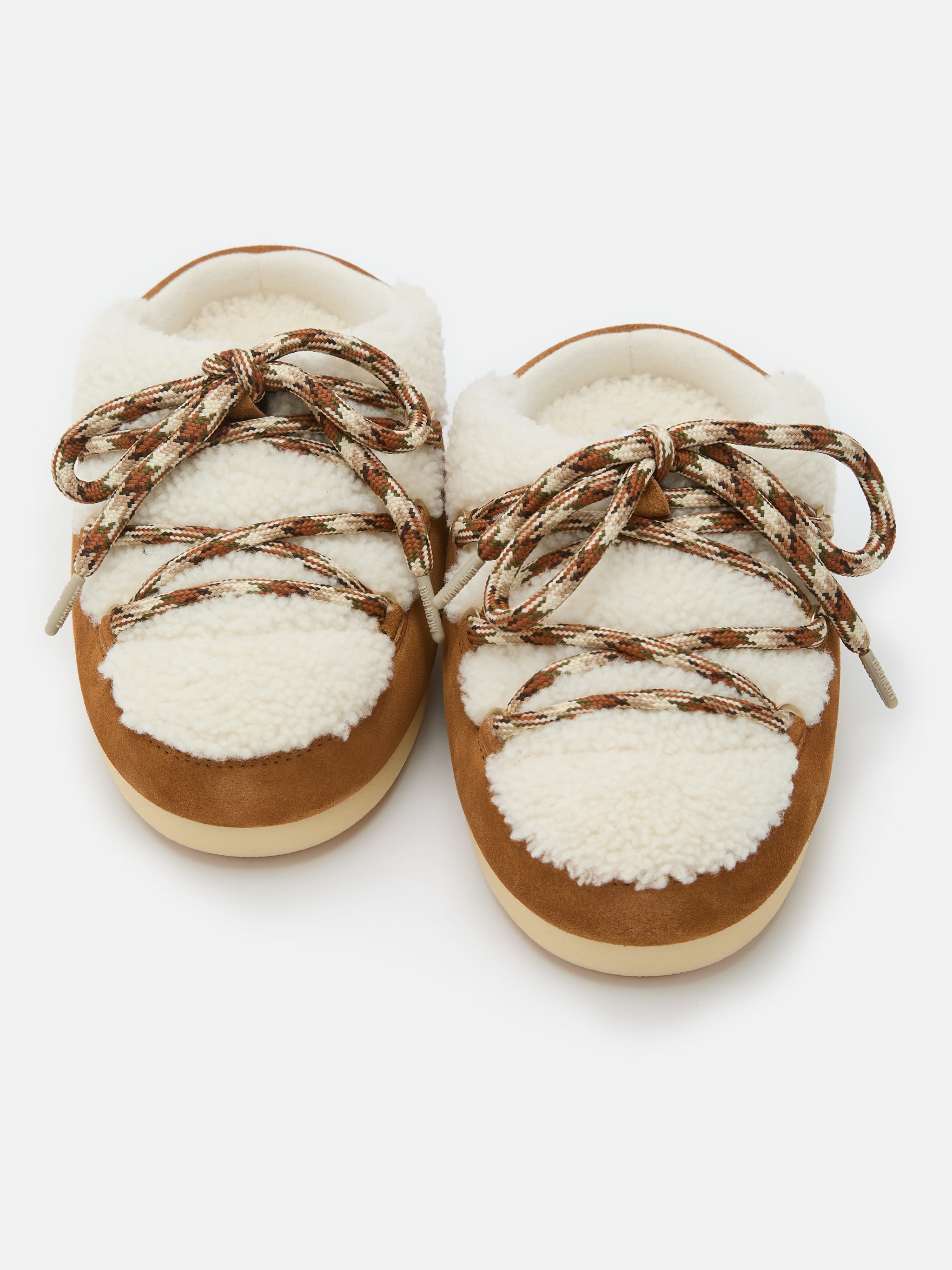 EVX BROWN SHEARLING MULES image number 3