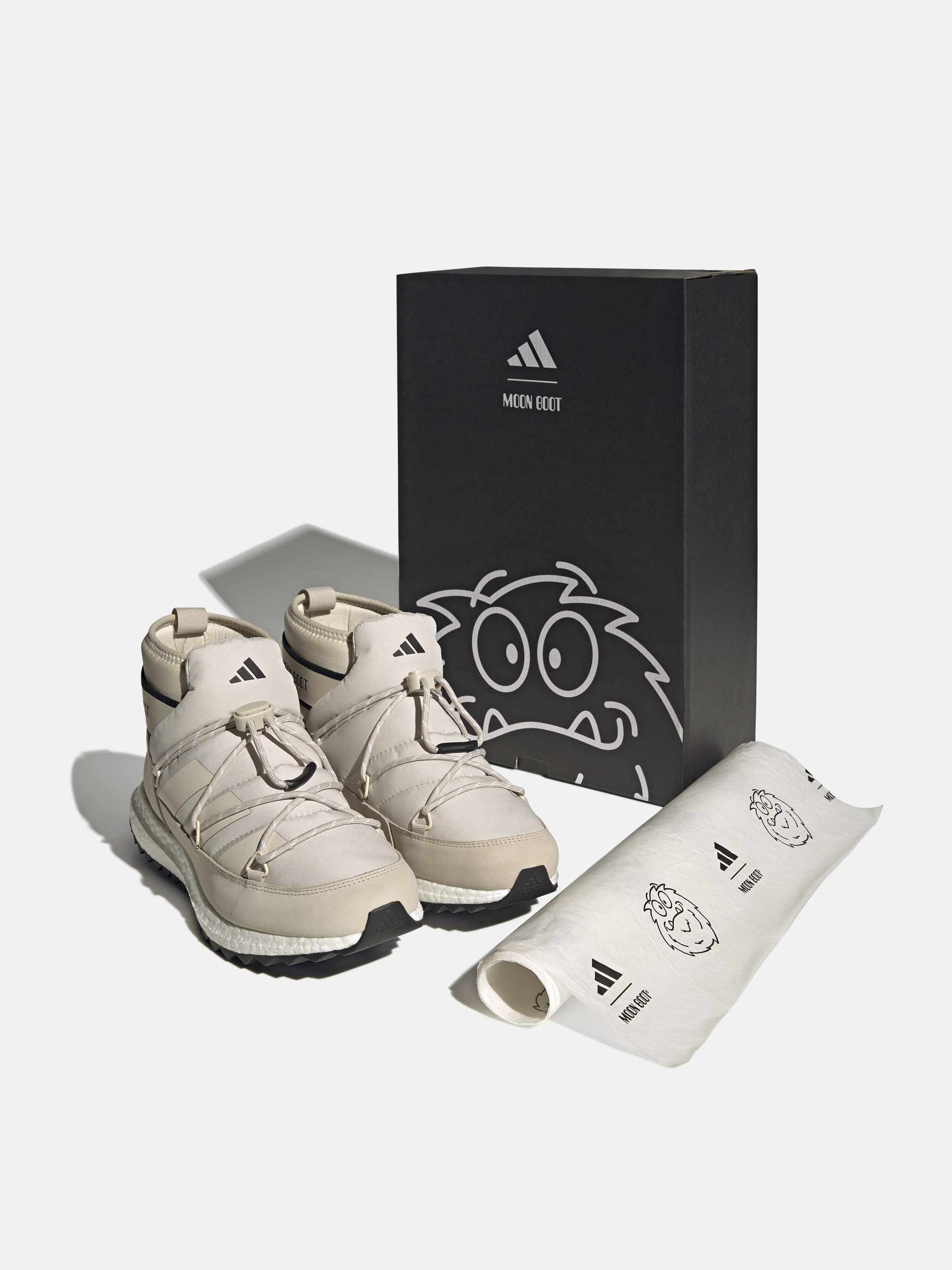 【Moon】 adidas x Moon Boot Moonboost Low Beige Sneakers | Moon Boot®