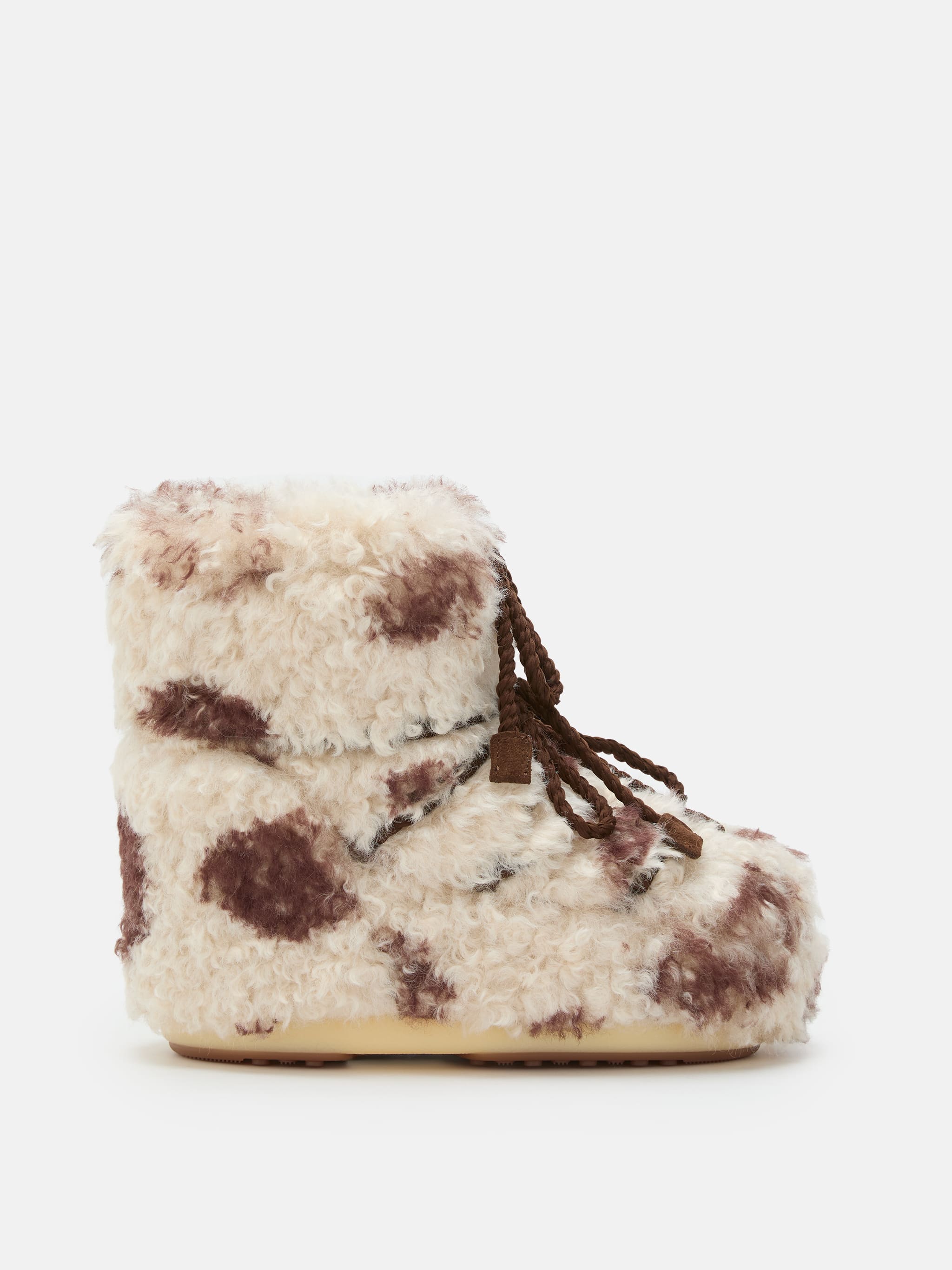 ICON LOW COW PRINT CURLY BOOTS image number 0