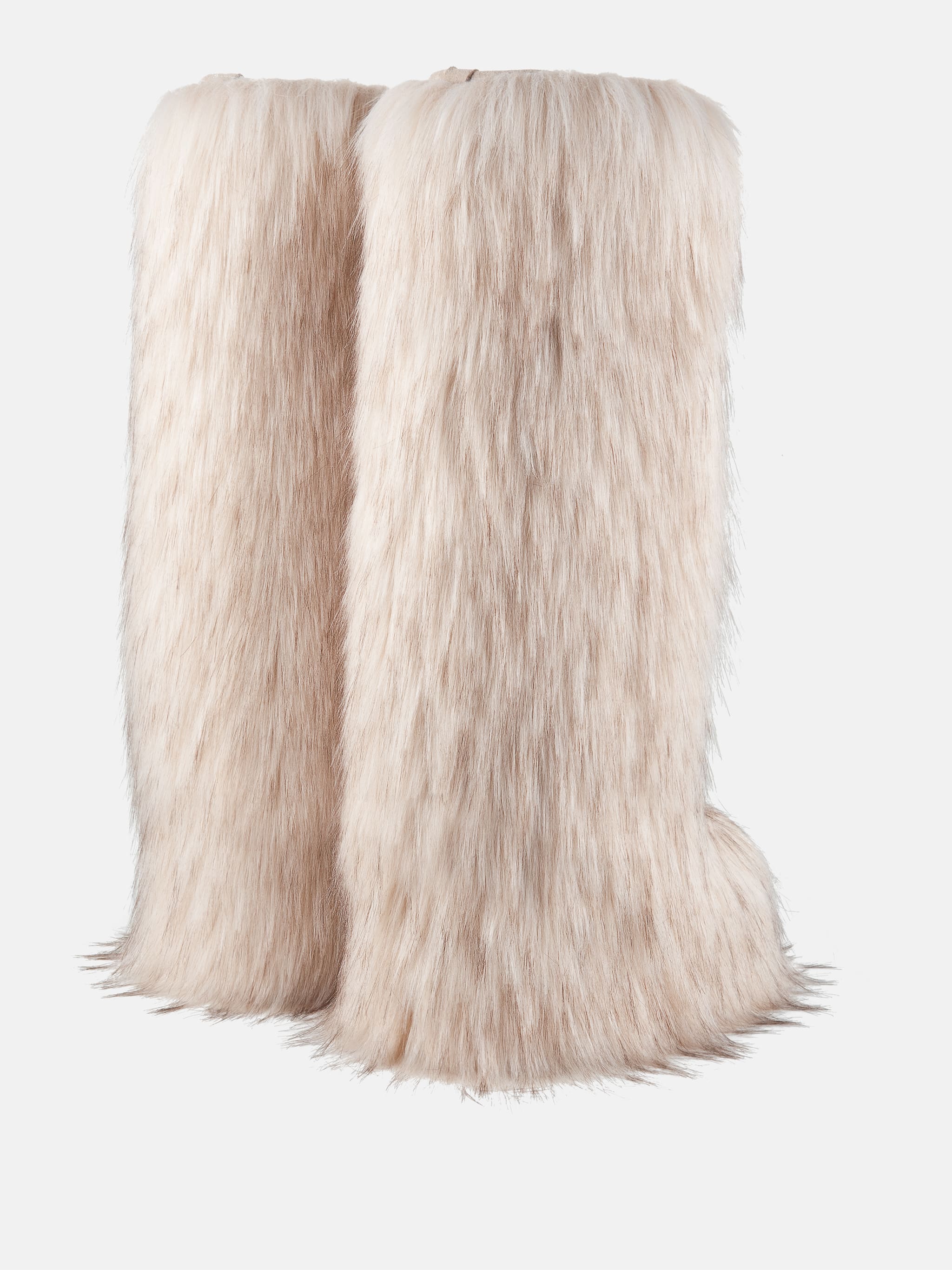 Jacquemus + Moon Boot Icon Yeti High White Faux-Fur Boots image number 1