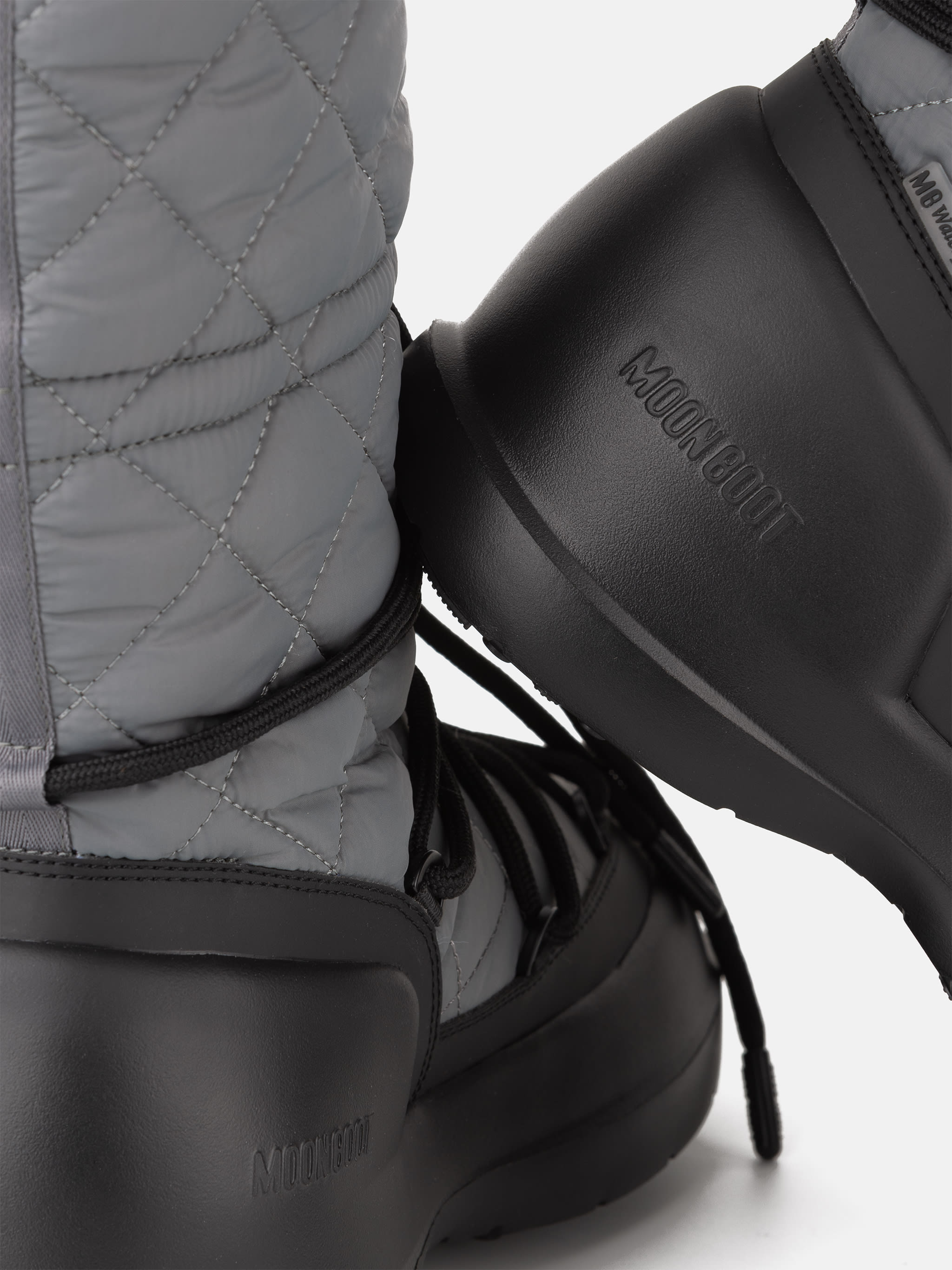 MEZZALUNA GREY QUILTED HIGH BOOTS image number 3
