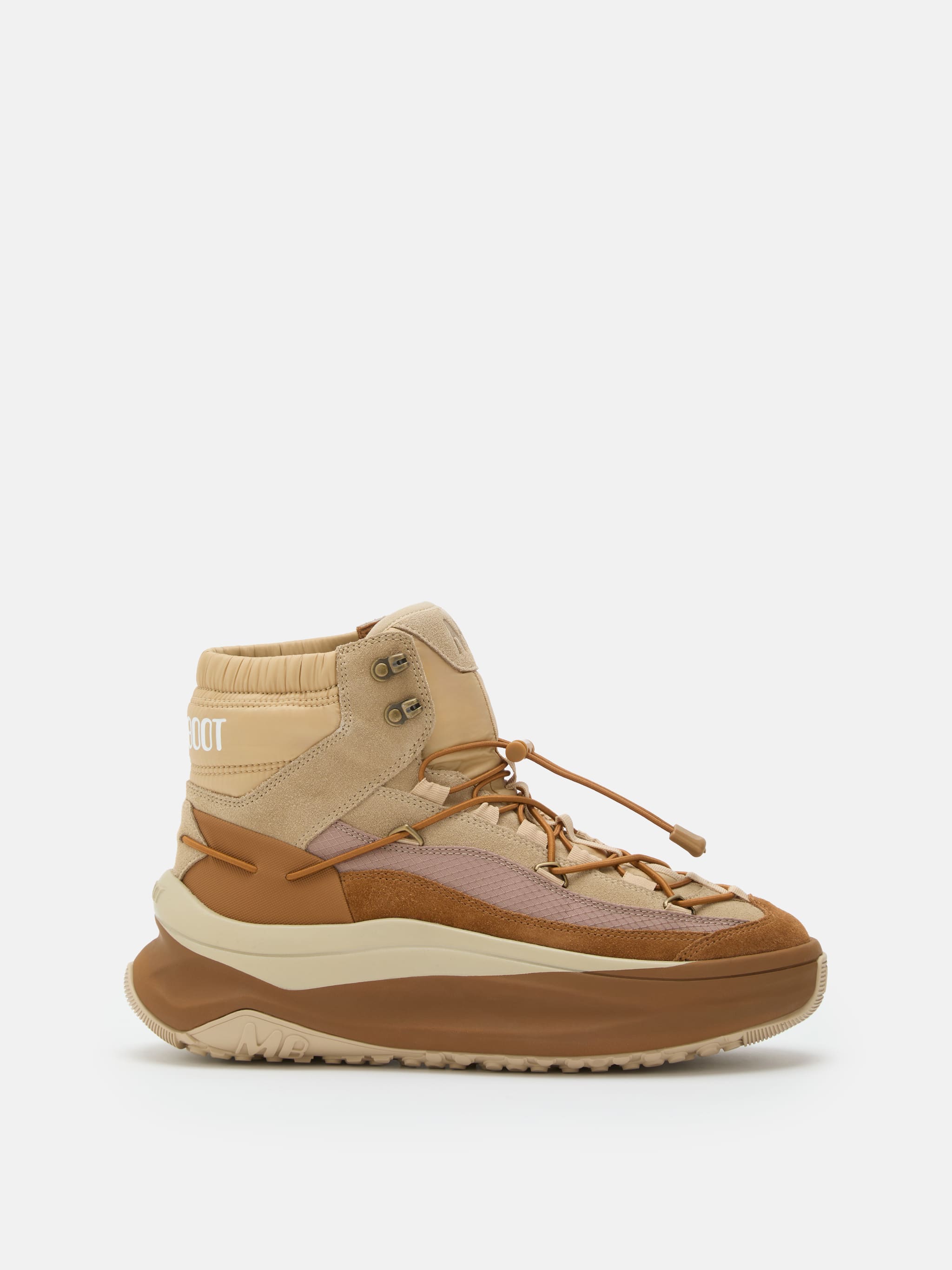 MOON247 BROWN XLACE MID SNEAKERS image number 0