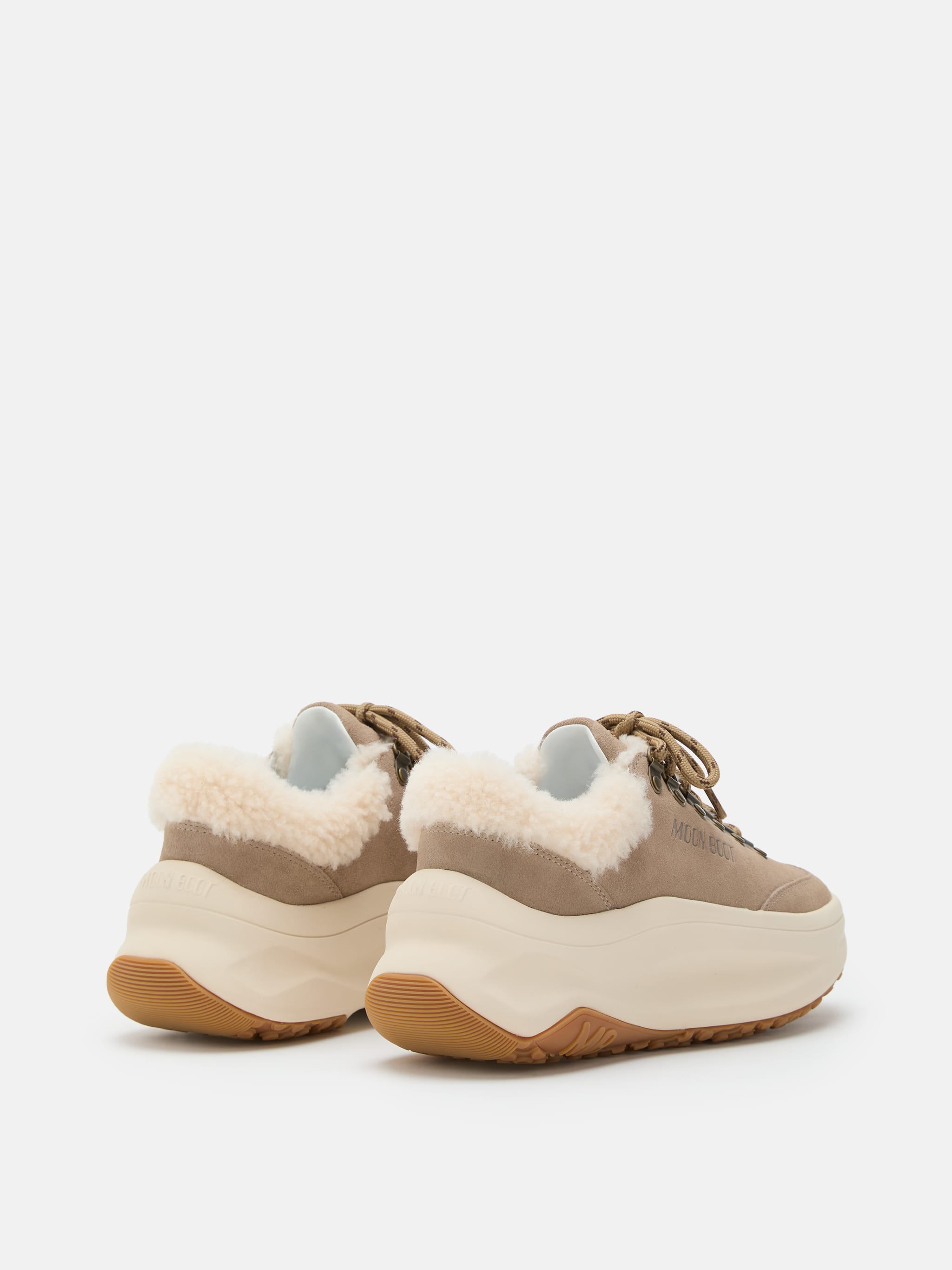 MOON247 CITY BEIGE SHEARLING SNEAKERS image number 1