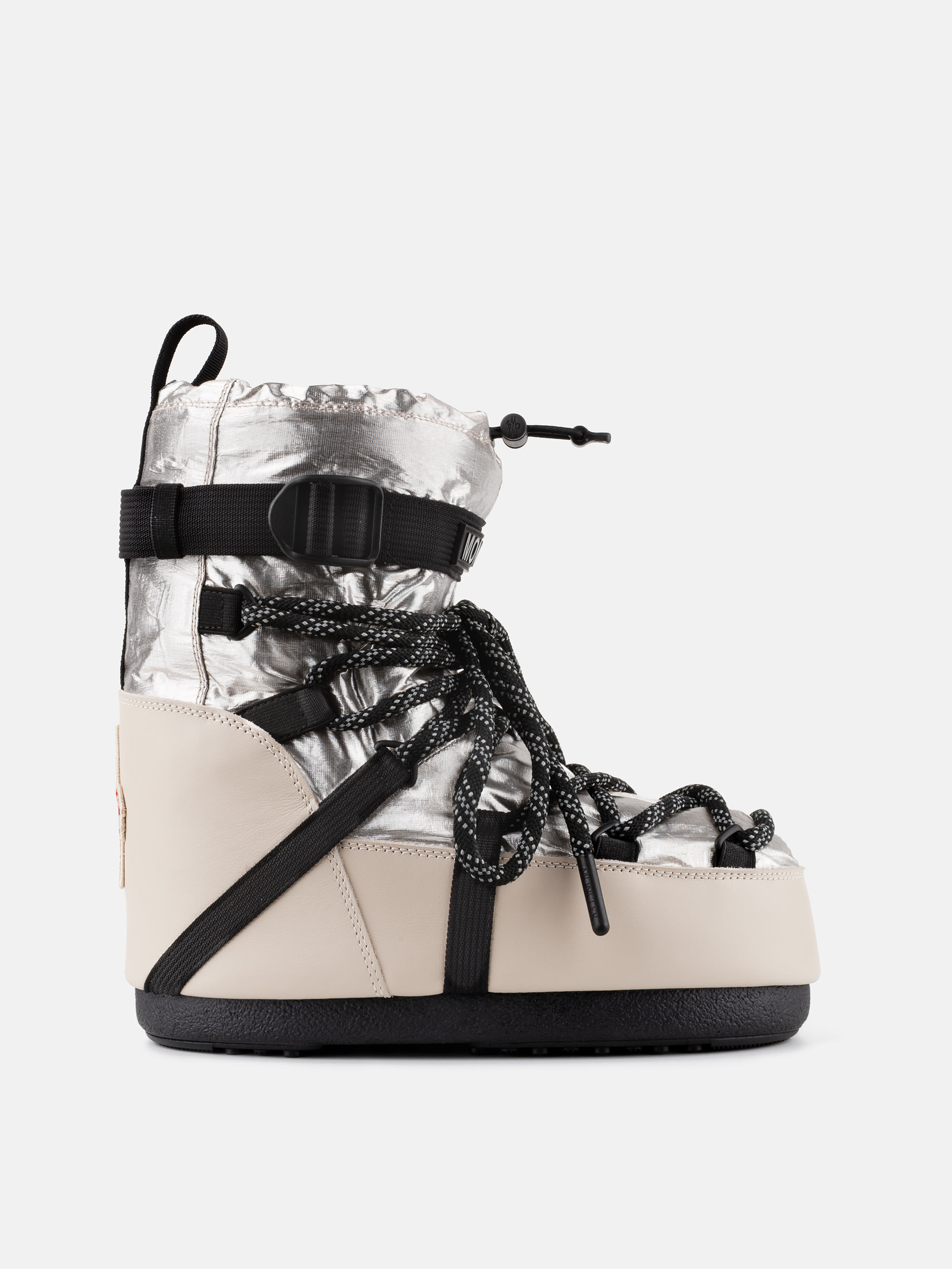 MOON BOOT X MONCLER GRENOBLE ICON LOW PALE GOLD BOOTS