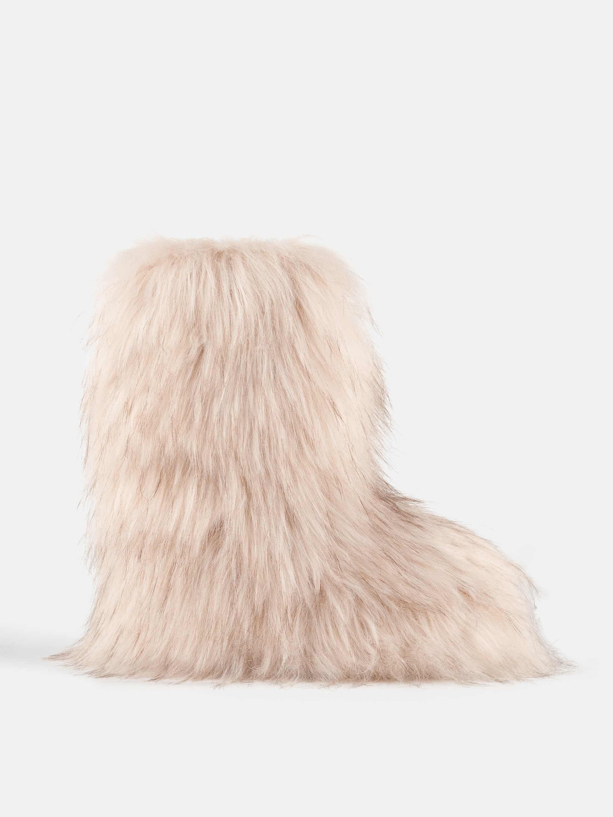Jacquemus + Moon Boot ICON YETI MID CREAM BOOTS image number 0
