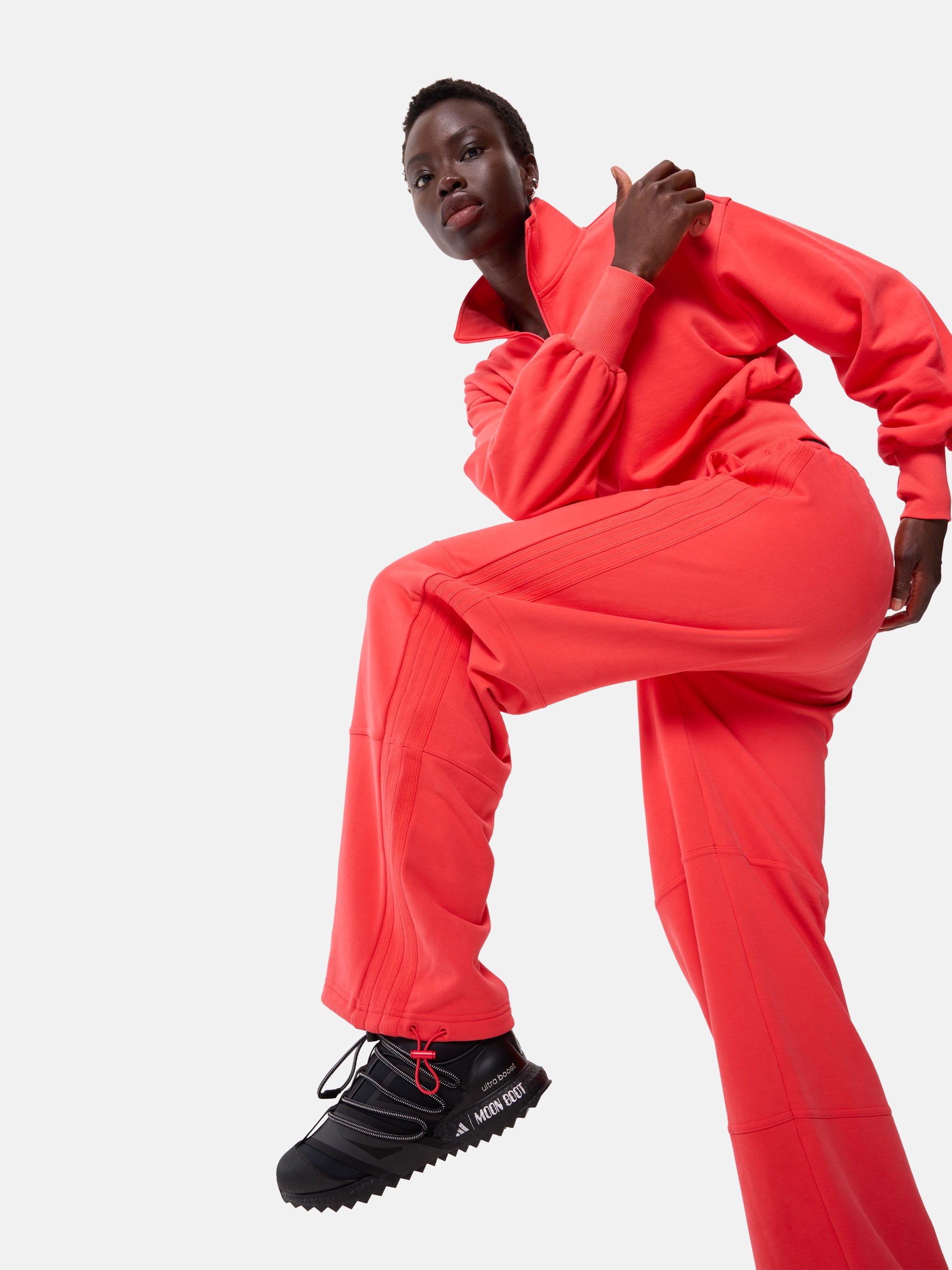 ADIDAS X MOON BOOT RED TRACKSUIT PANTS image number 2