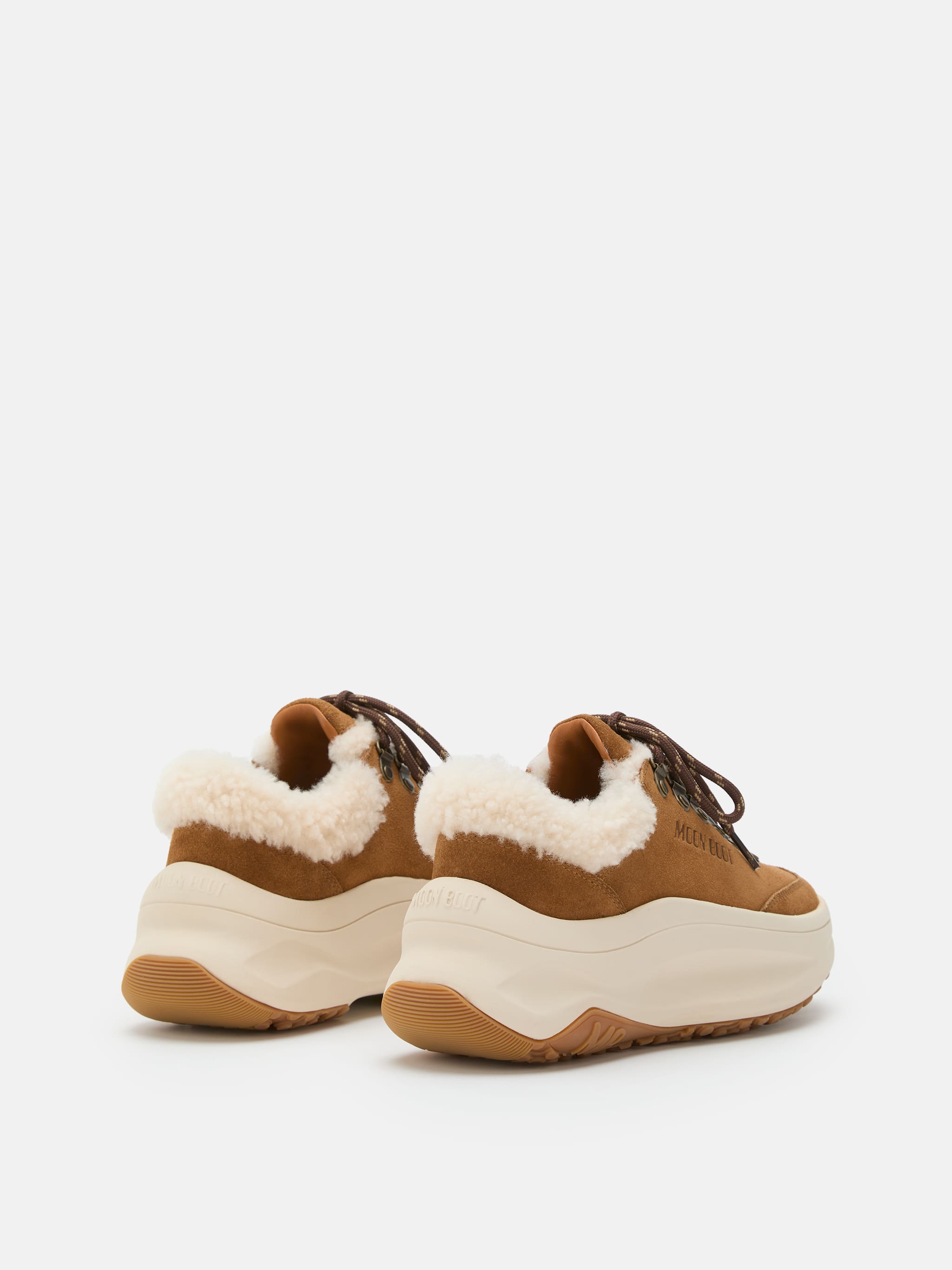 MOON247 CITY BROWN SHEARLING SNEAKERS image number 1