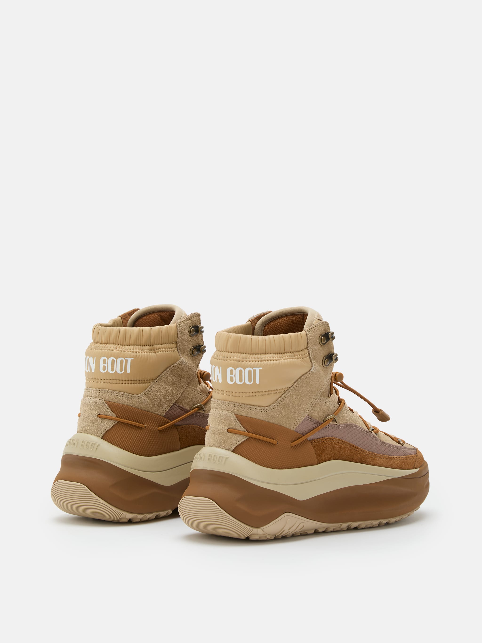 MOON247 BROWN XLACE MID SNEAKERS image number 1