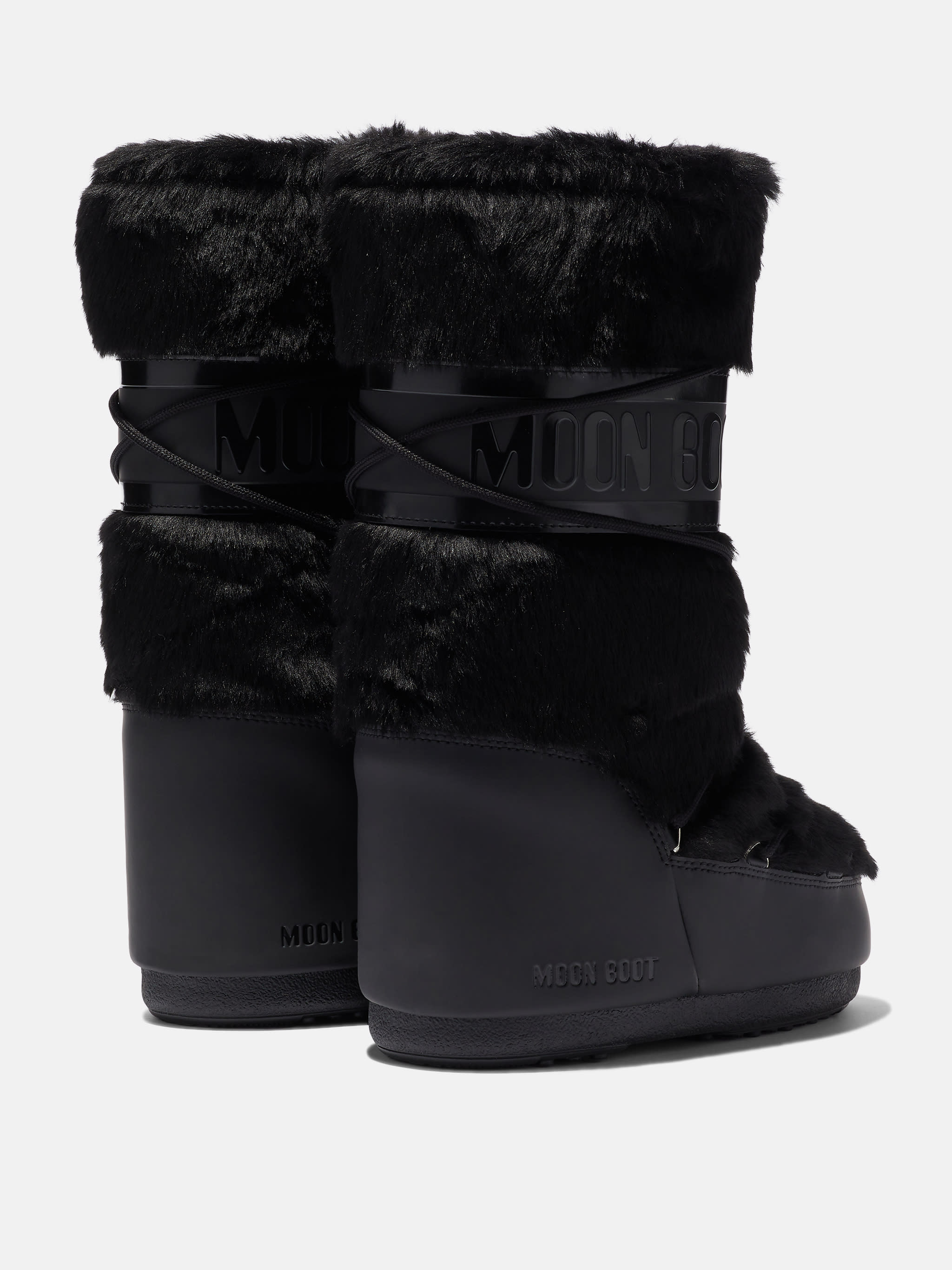 ICON BLACK FAUX-FUR BOOTS | Moon Boot®