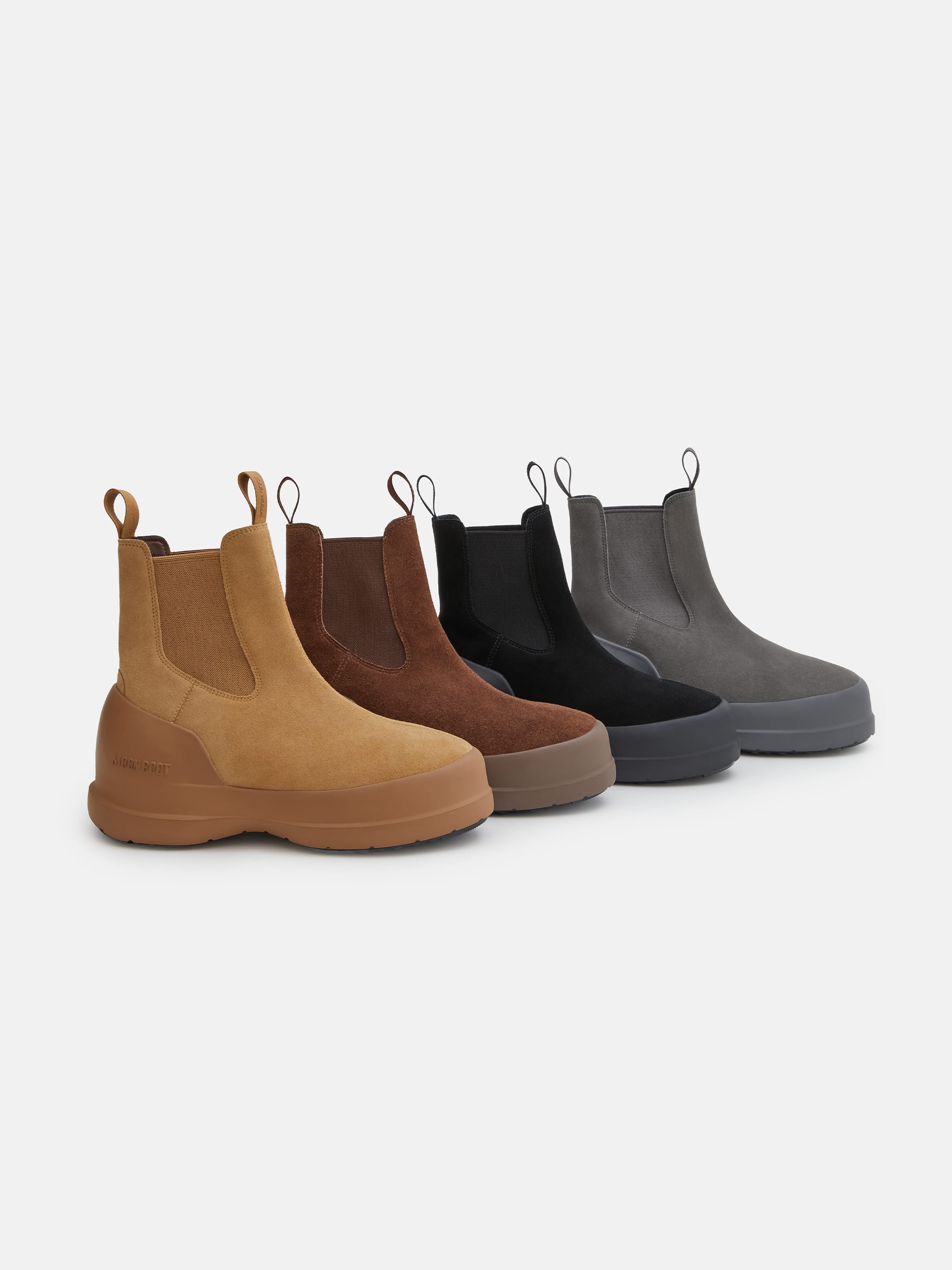 ショートブーツ・ブーティ MOON BOOT 80D2480040M008 Ankle Boots Mb Luna Chelsea Suede LUNA BLACK SUEDE CHELSEA BOOTS | Moon Boot®
