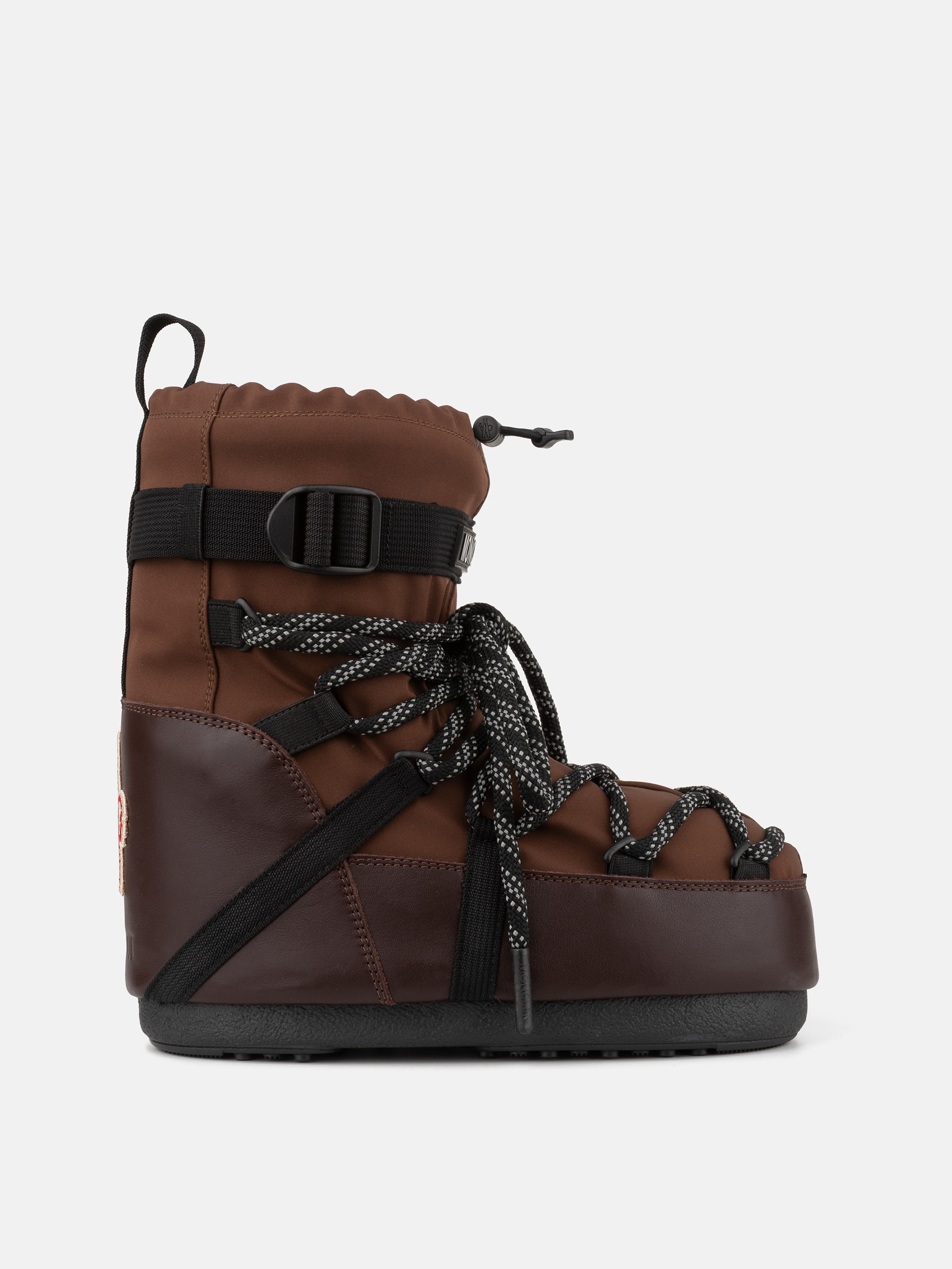 MOON BOOT X MONCLER GRENOBLE ICON LOW MOCHA BROWN BOOTS image number 0