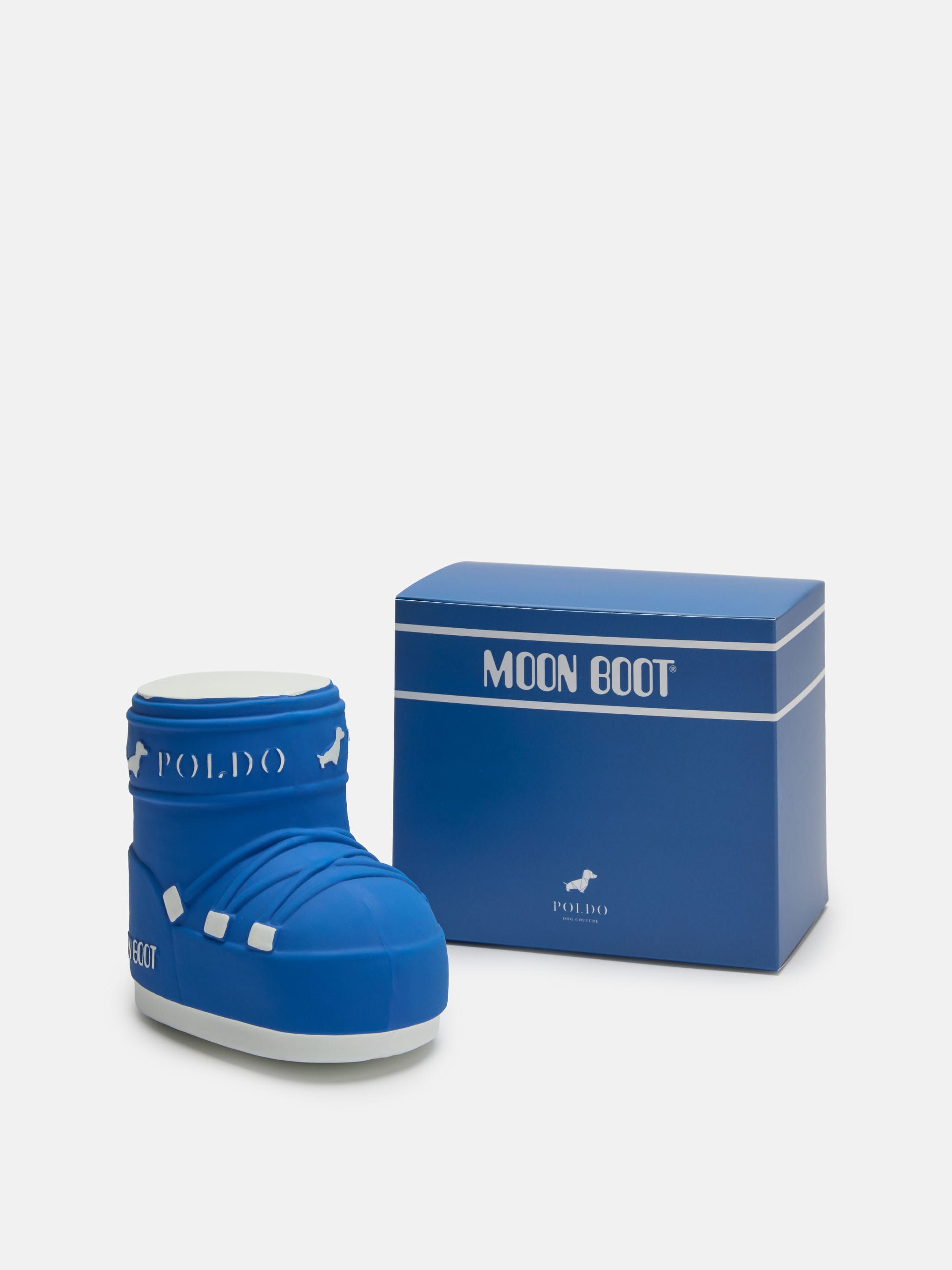 MOON BOOT X POLDO DOG COUTURE BLUE SQUEAKY DOG TOY image number 2