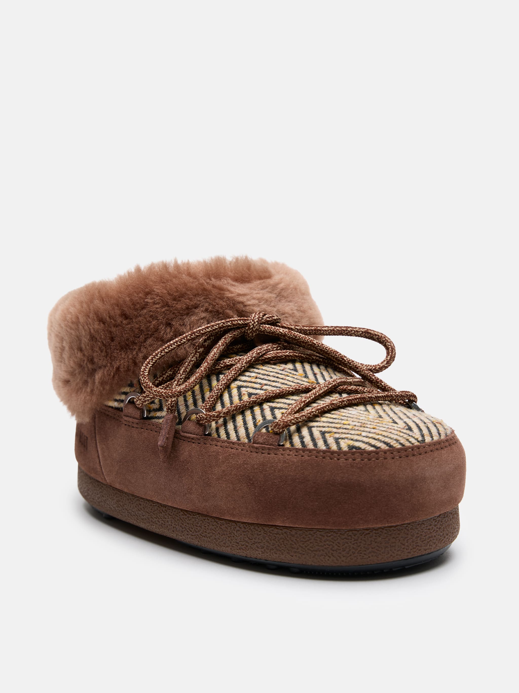 MOON BOOT X GUEST IN RESIDENCE EVX CHALET COCOA FAUX FUR MULES image number 2