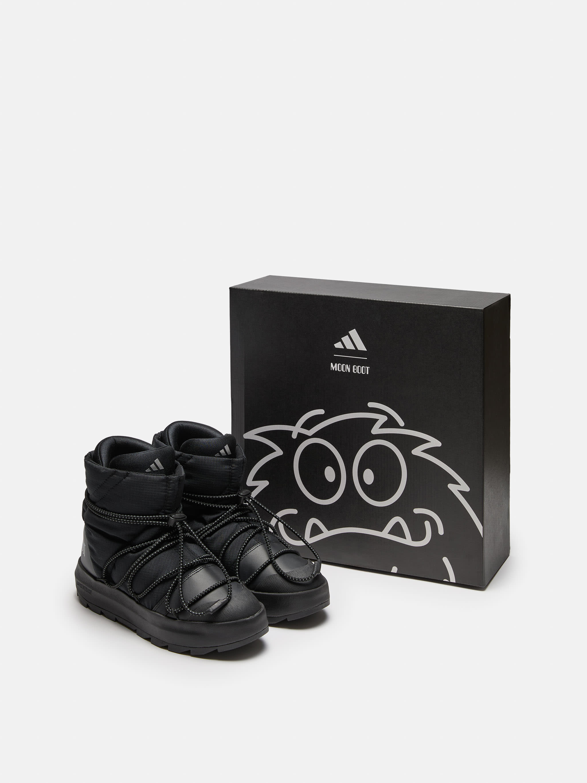 靴 moon boot ADIDAS X MOON BOOT BLACK ACE MID-TOP SNEAKERS | Moon Boot®
