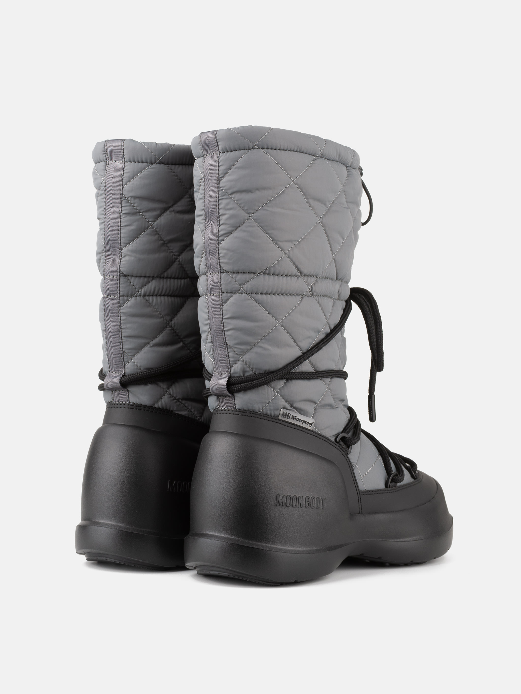 MEZZALUNA GREY QUILTED HIGH BOOTS image number 1
