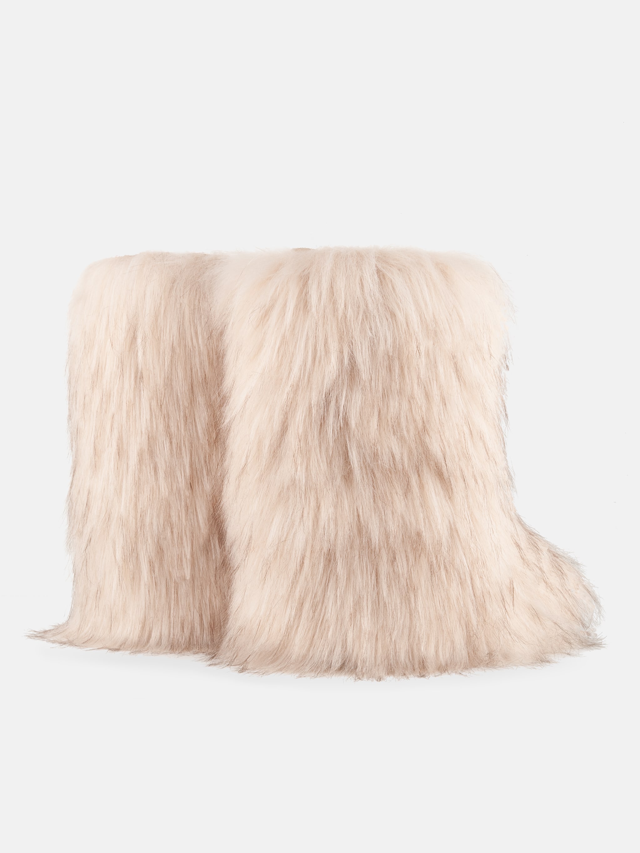 Jacquemus + Moon Boot ICON YETI MID CREAM BOOTS image number 1