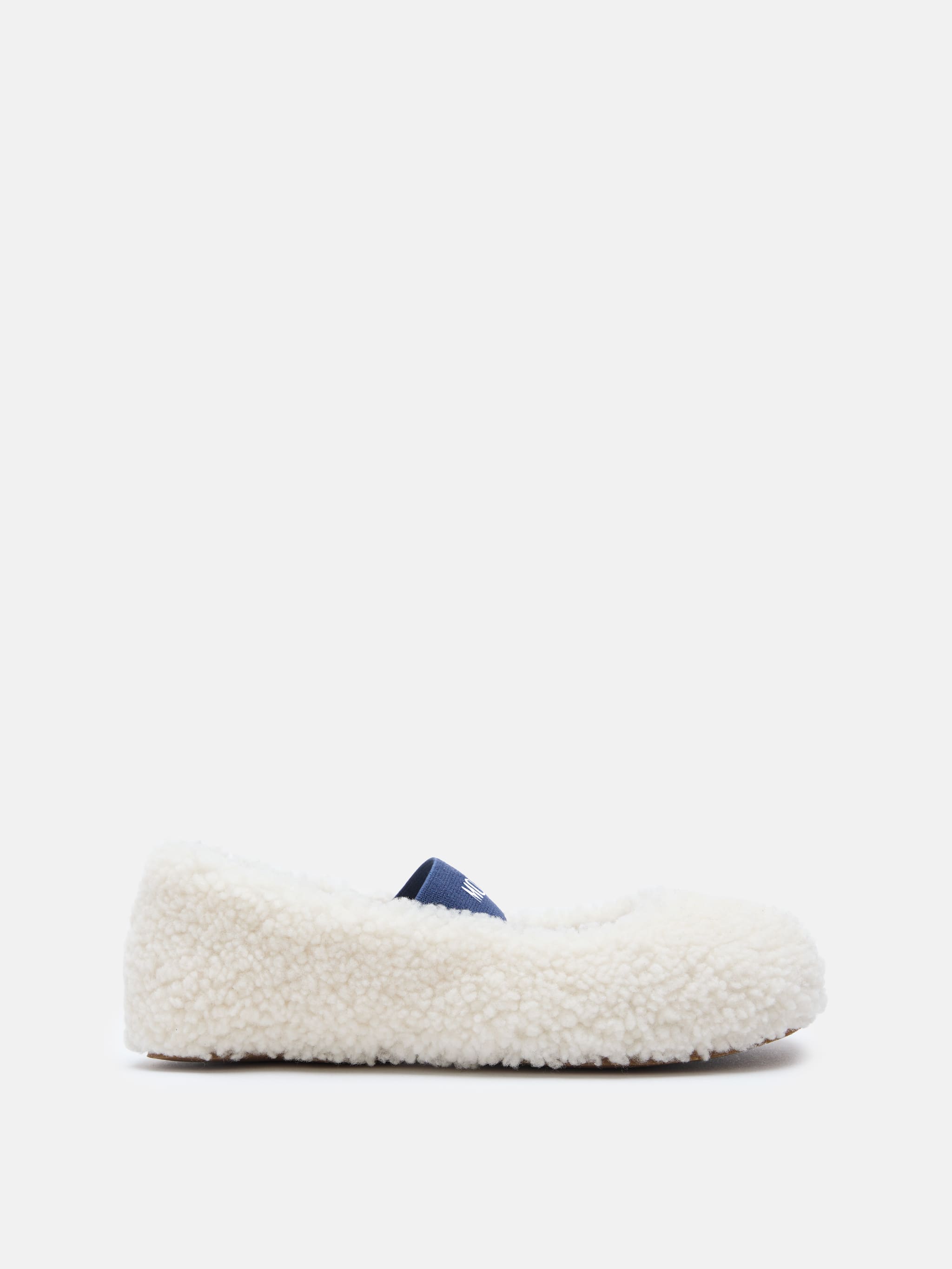 SHEARLING WHITE BALLERINAS image number 0