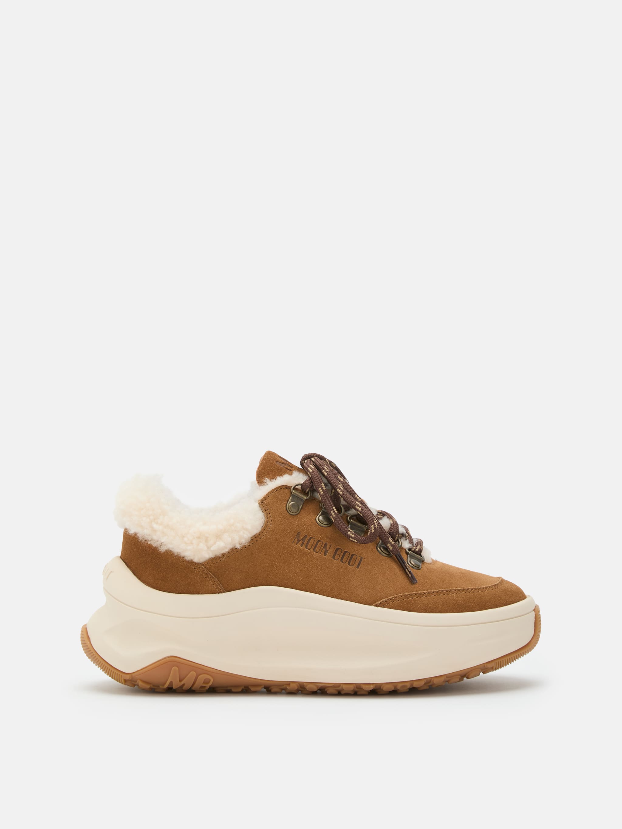 MOON247 CITY BROWN SHEARLING SNEAKERS image number 0