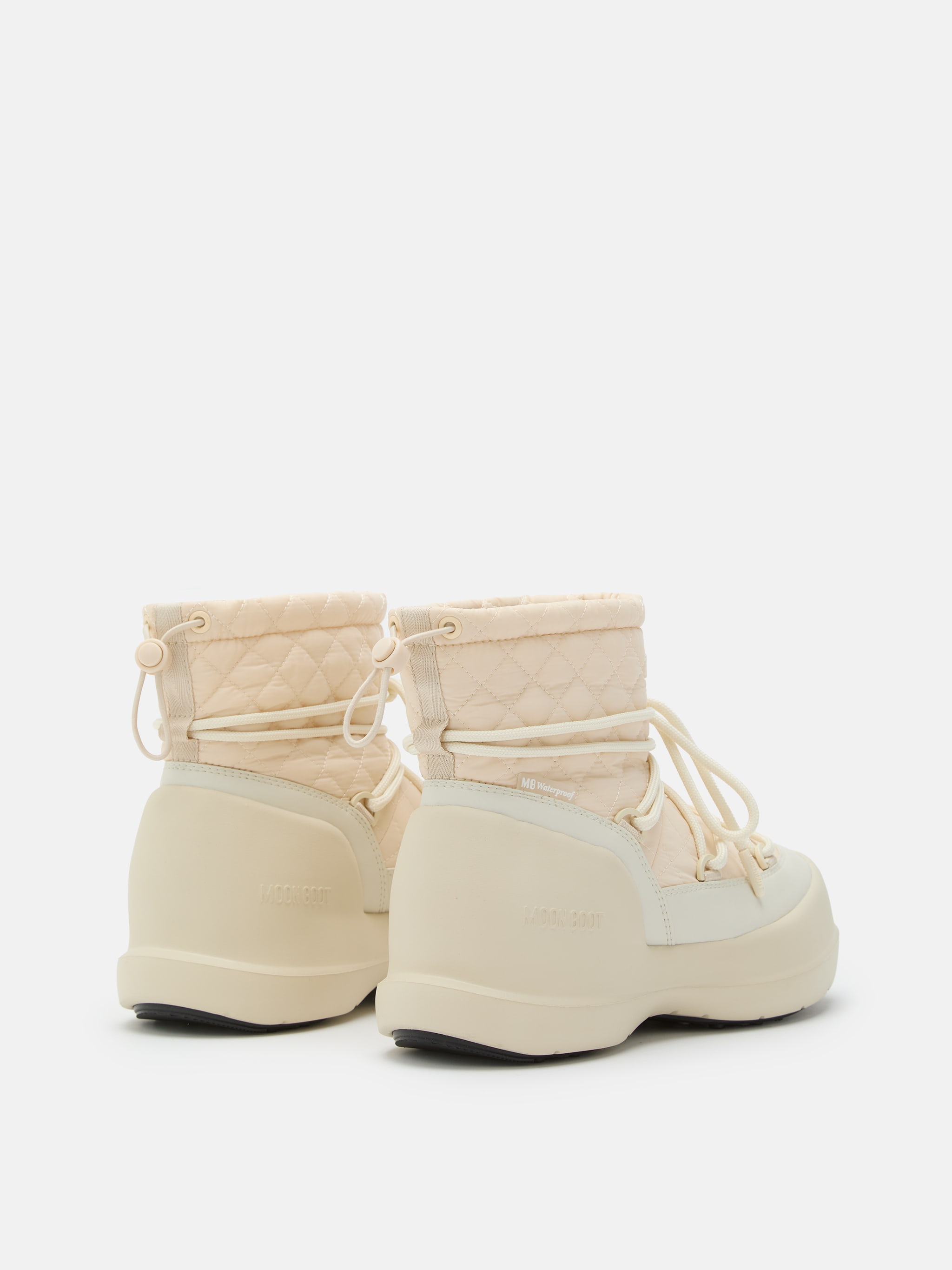 MEZZALUNA MID CREAM QUILTED BOOTS image number 1