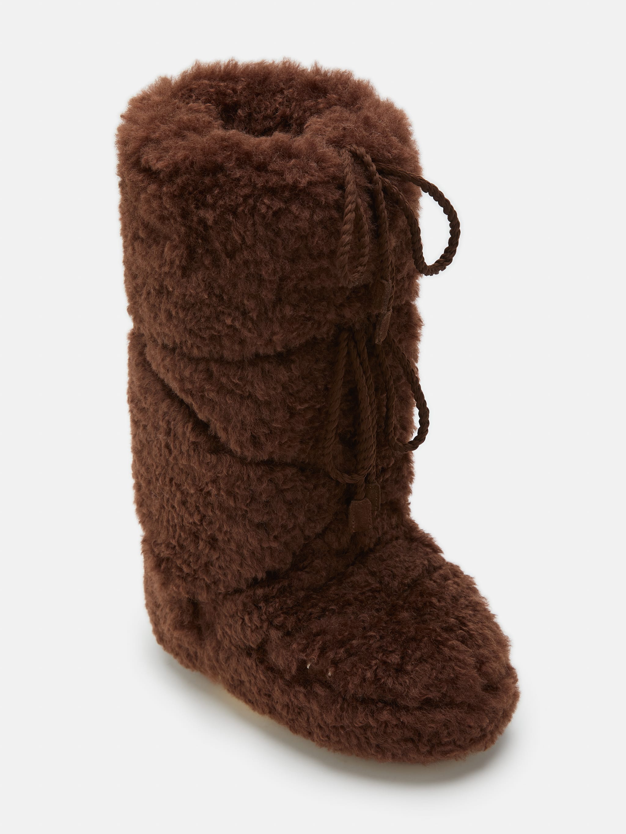 ICON DARK BROWN CURLY EXTRA BOOTS image number 2