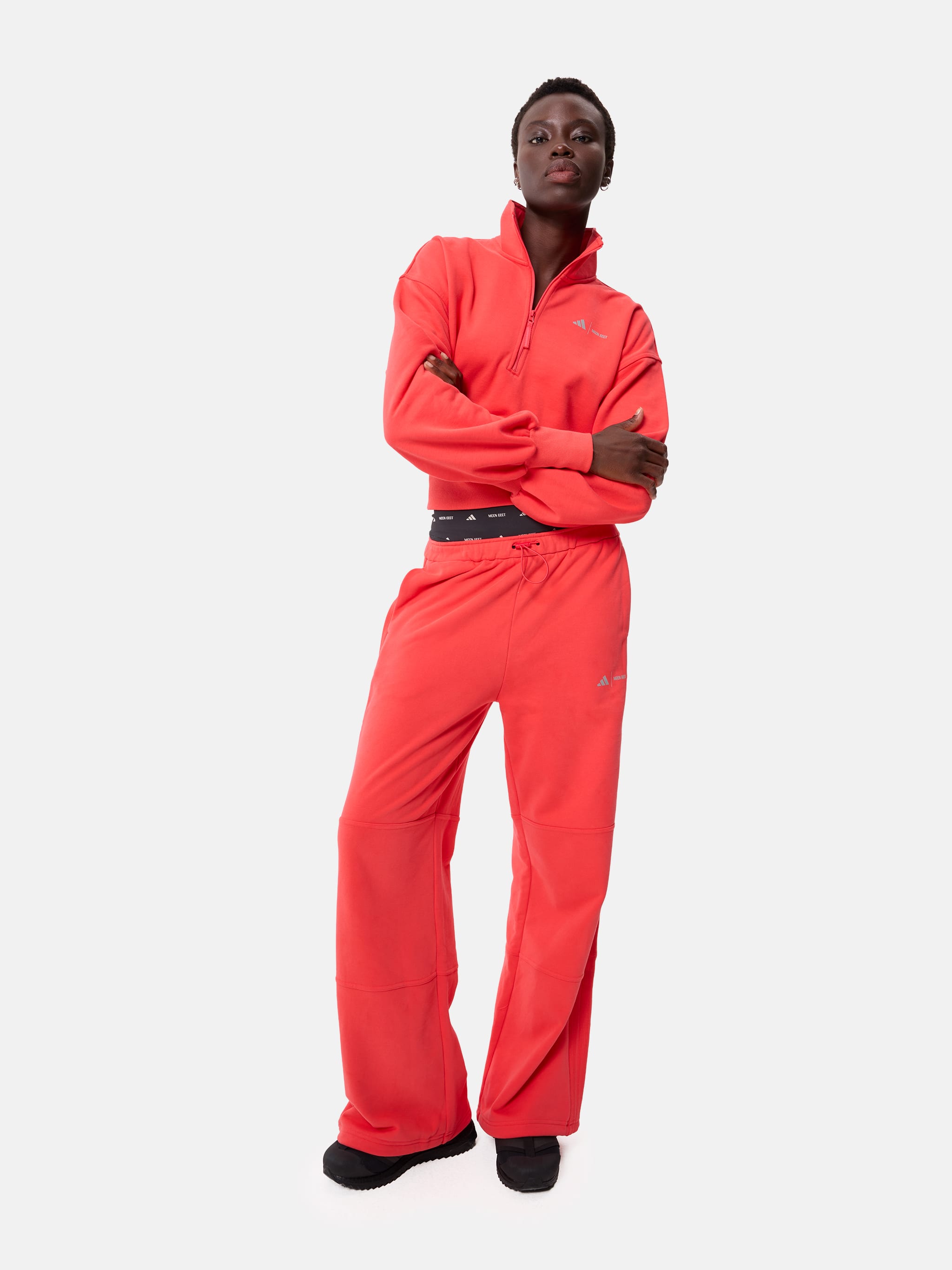 ADIDAS X MOON BOOT RED TRACKSUIT PANTS image number 3
