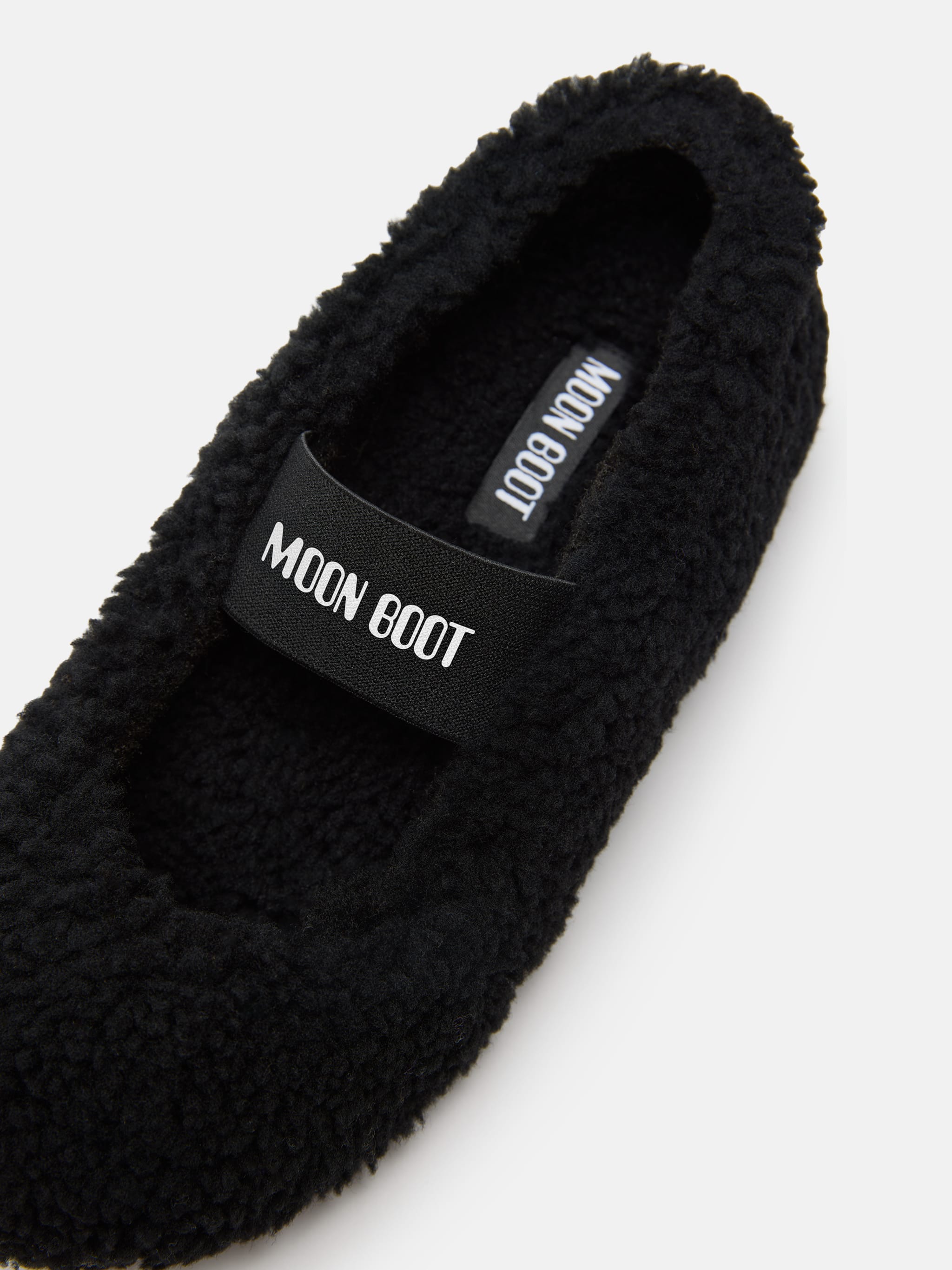 SHEARLING BLACK BALLERINAS image number 2