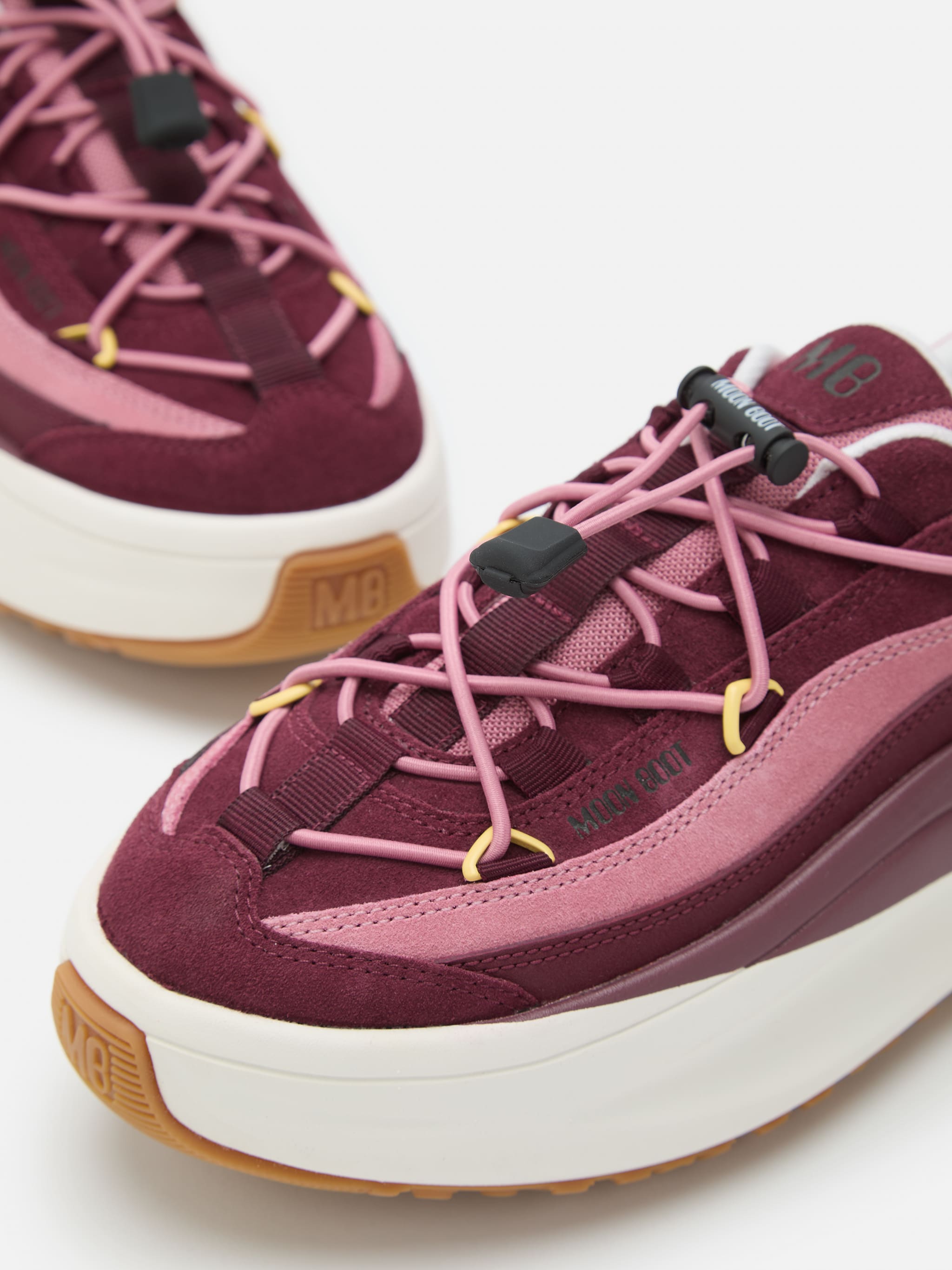 MOON247 XLACE BURGUNDY & PINK SNEAKERS image number 3