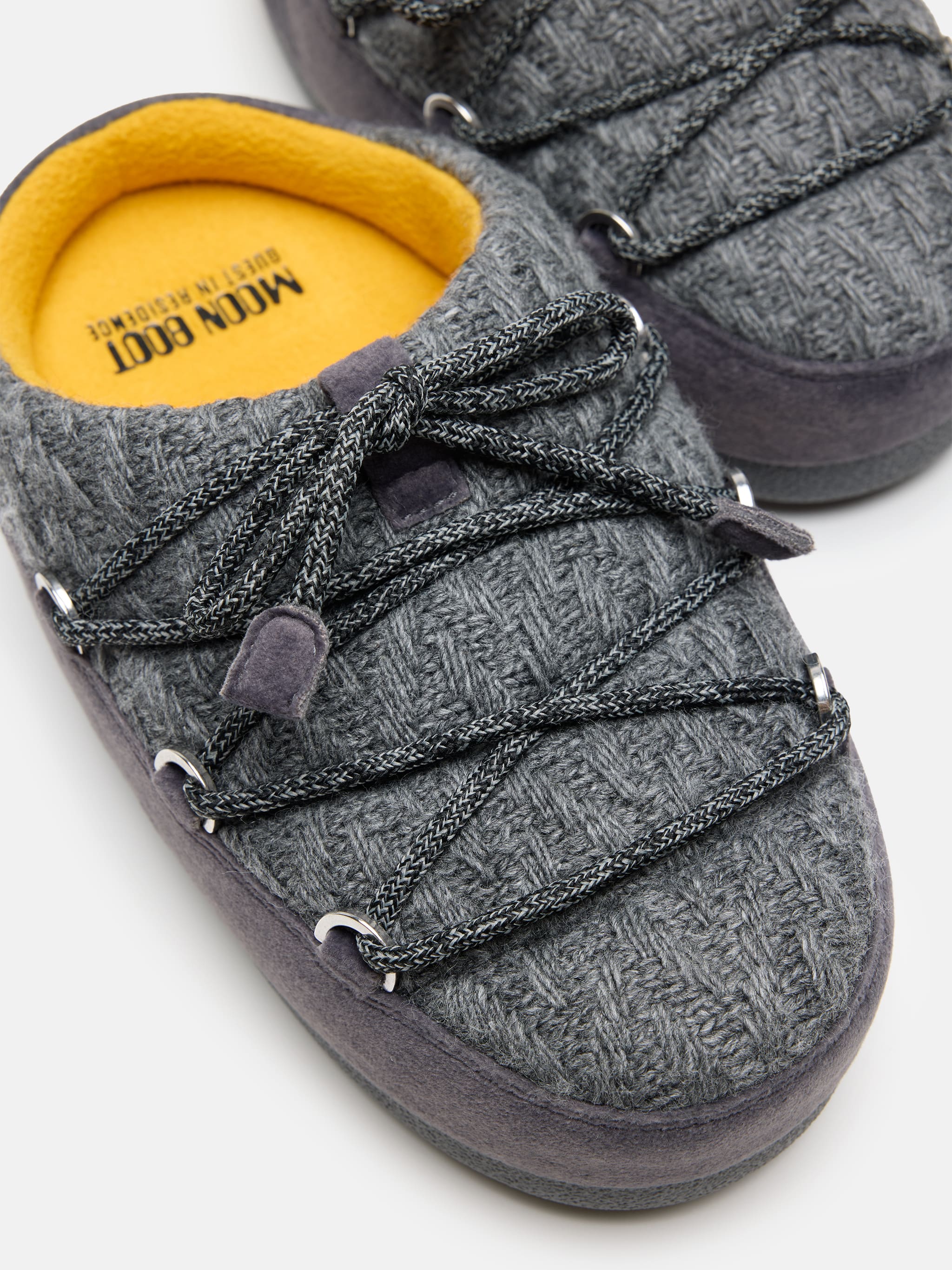 MOON BOOT X GUEST IN RESIDENCE EVX GREY KNIT MULES image number 3