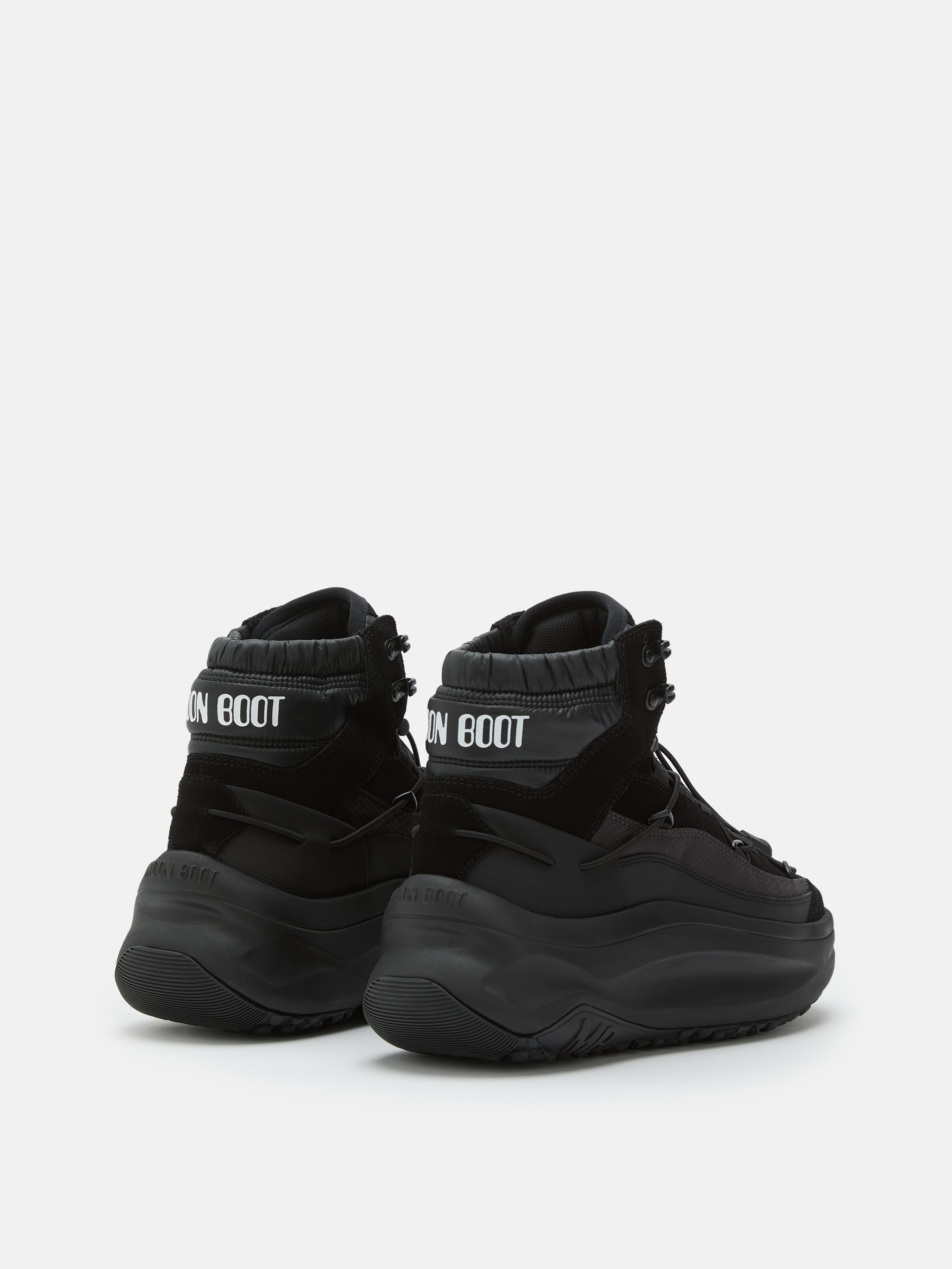 MOON247 BLACK XLACE MID SNEAKERS image number 1