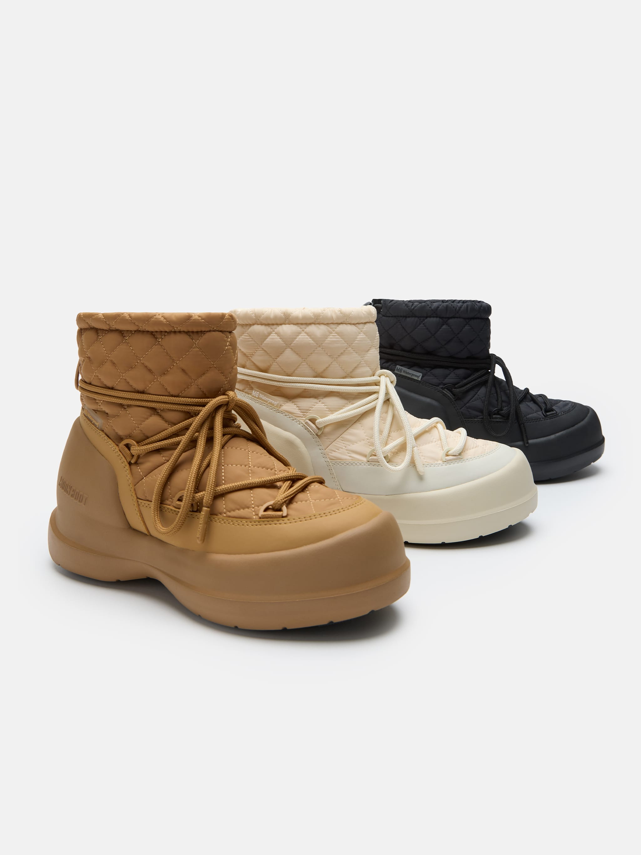 MEZZALUNA MID CREAM QUILTED BOOTS image number 4