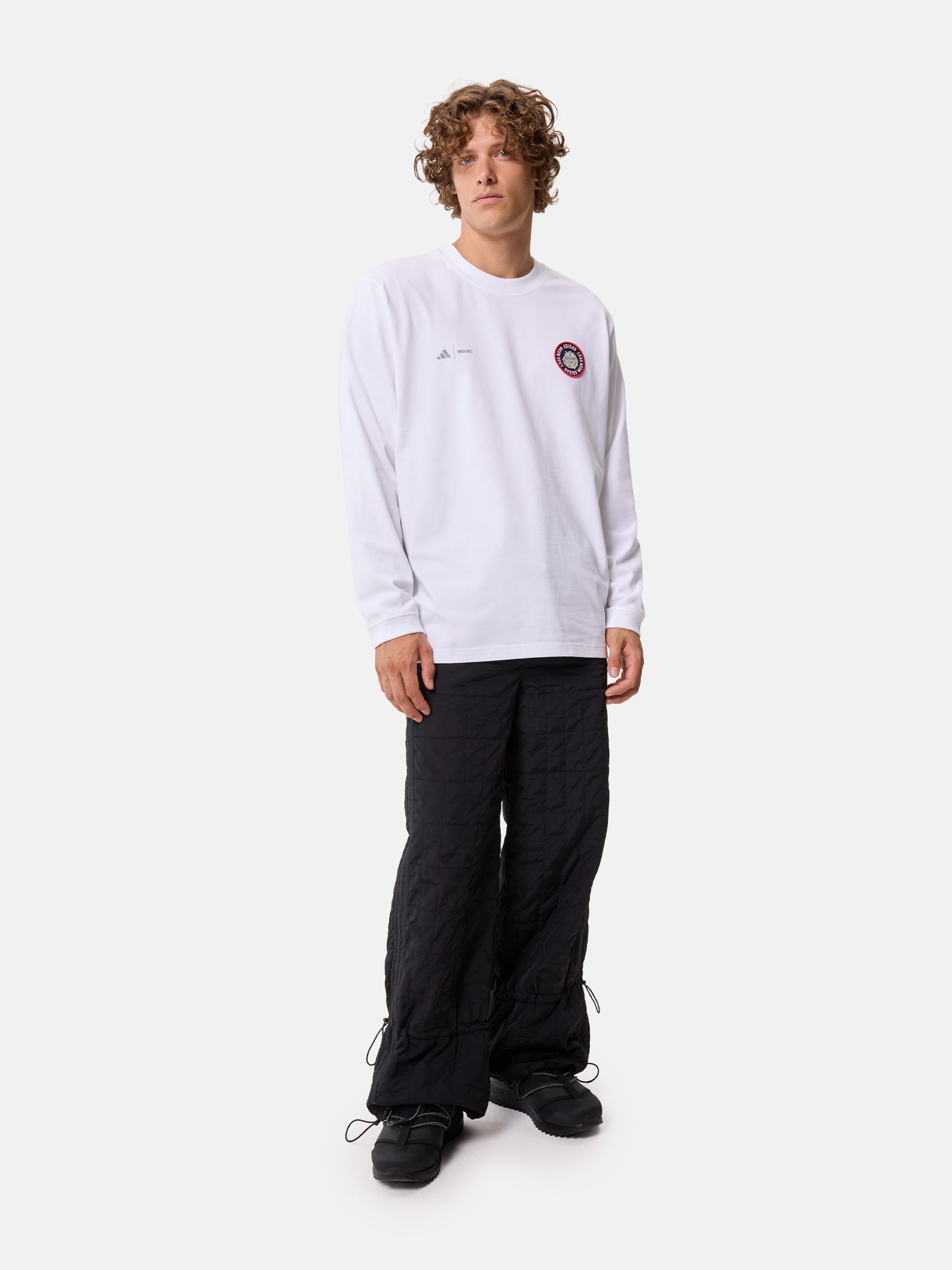 ADIDAS X MOON BOOT WHITE LONG SLEEVE T-SHIRT image number 2