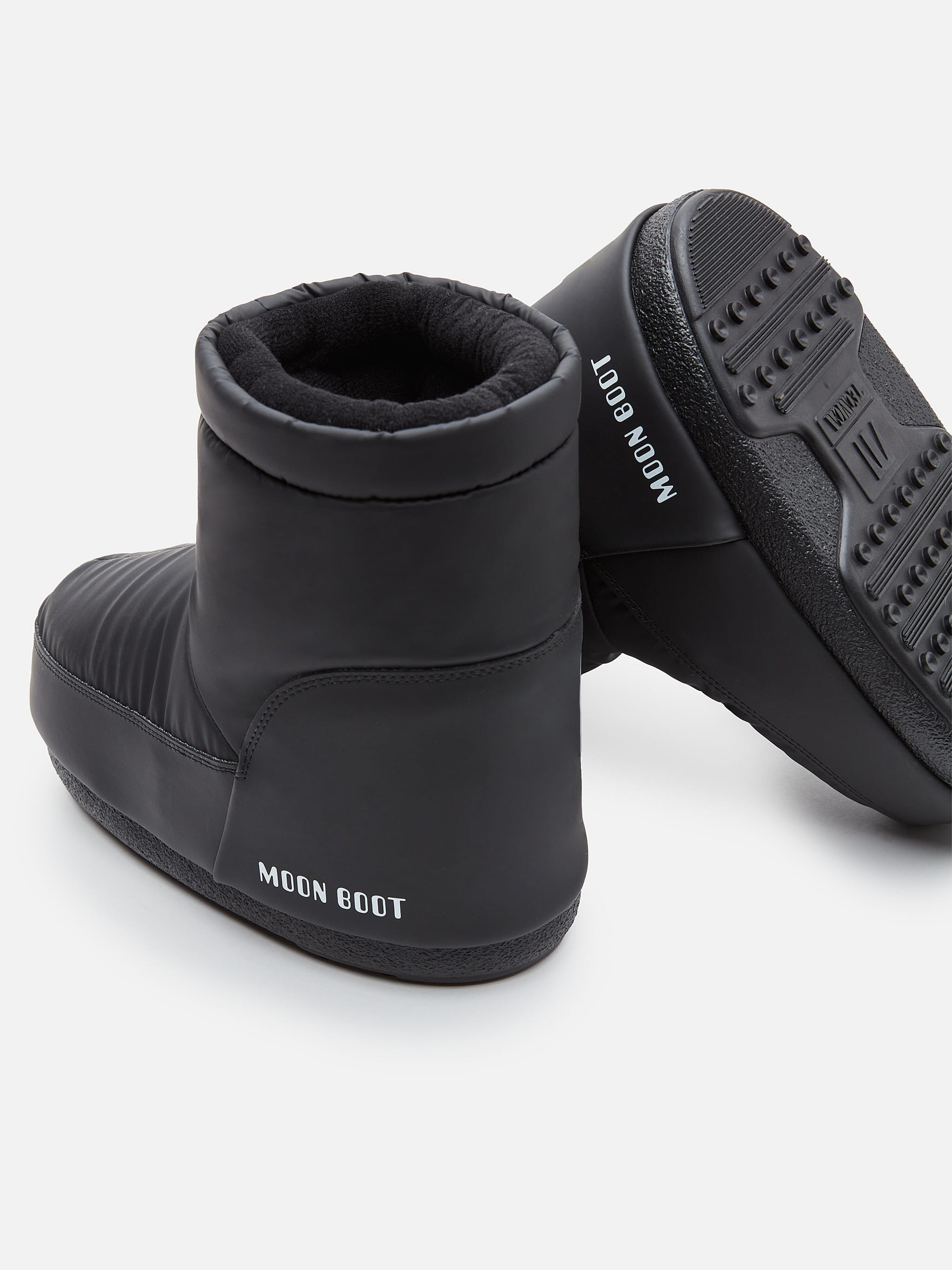 NO LACE BLACK RUBBER BOOTS | Moon Boot®