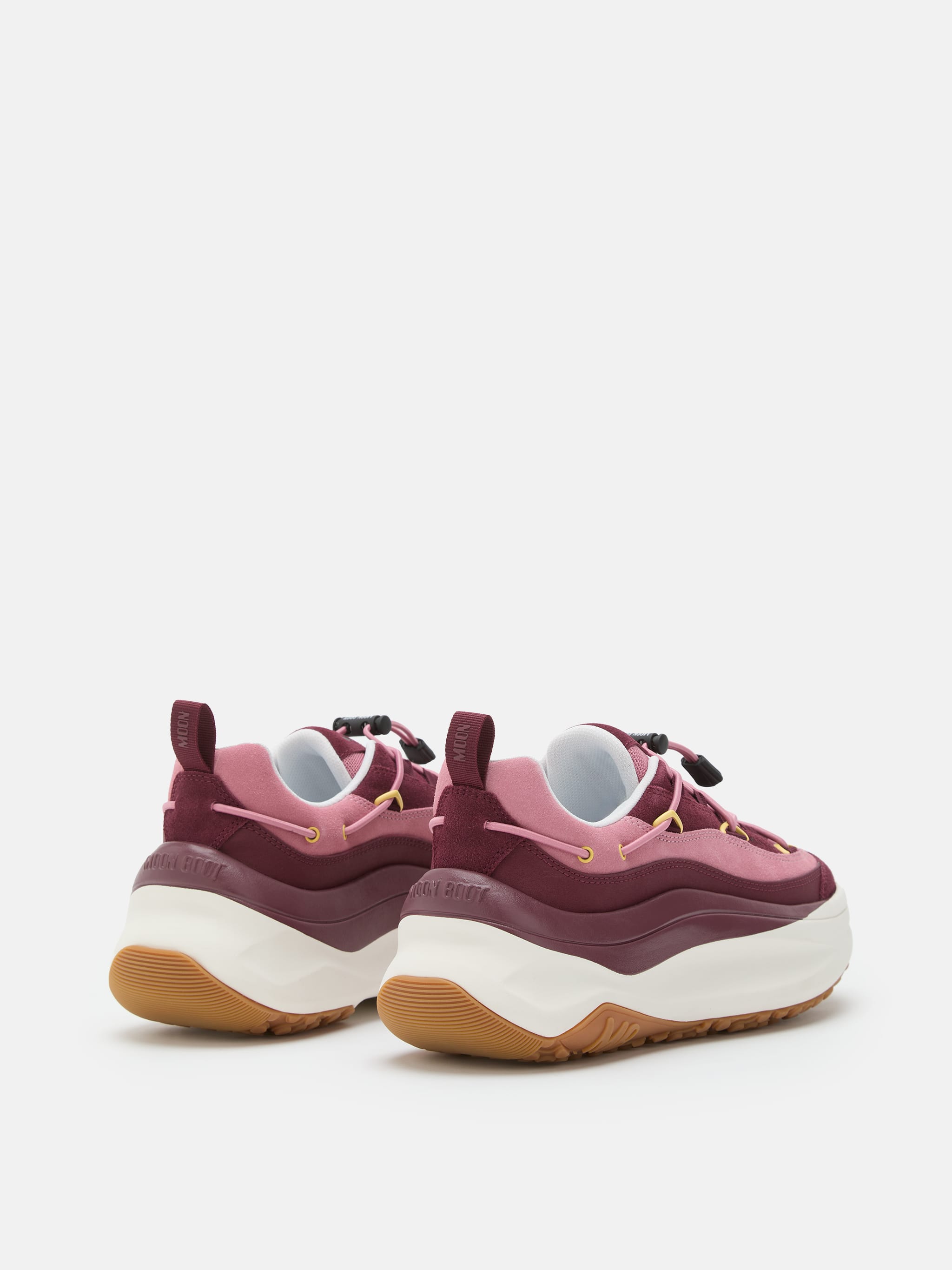 MOON247 XLACE BURGUNDY & PINK SNEAKERS image number 1